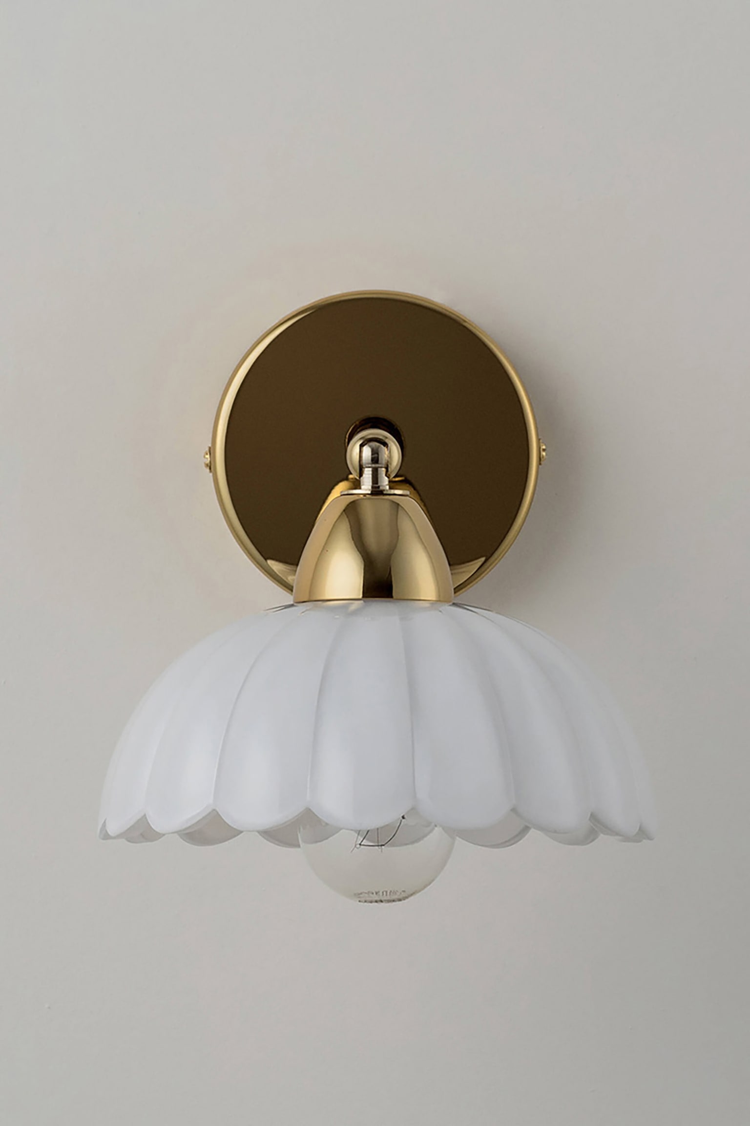 Flower Glass Sconce Wall Light - White - 4