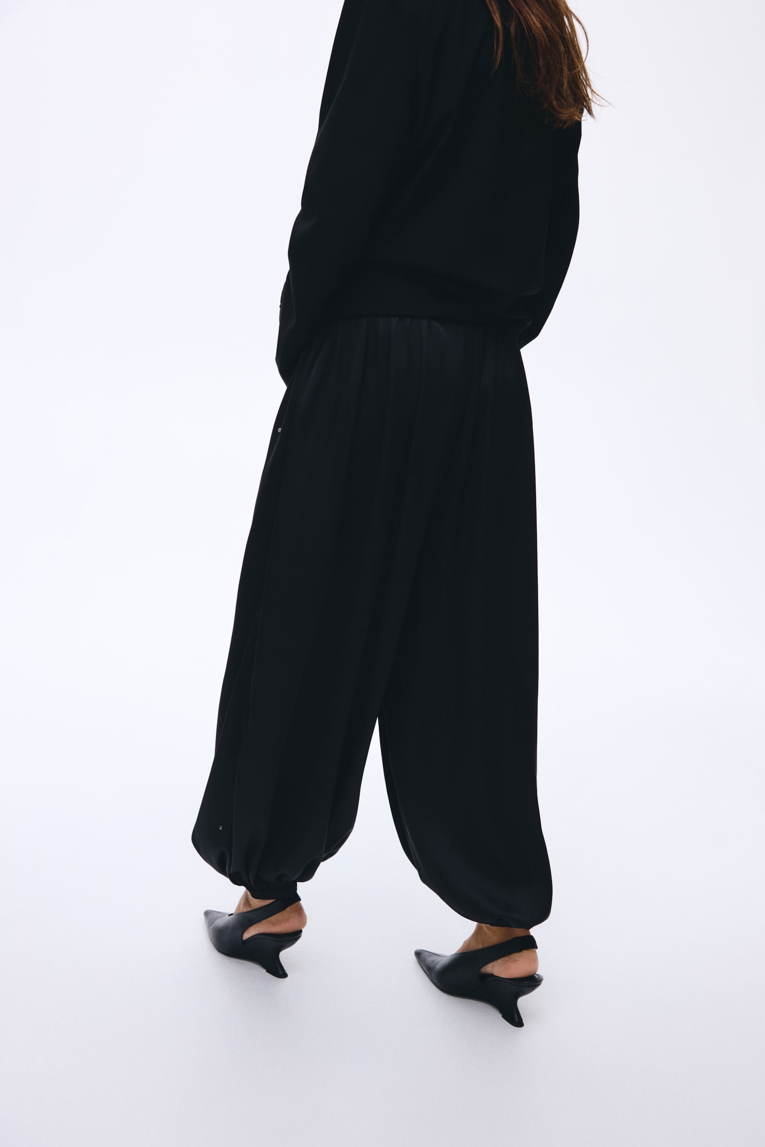 Pantalon ornementé à jambes ballon - Noir - 4