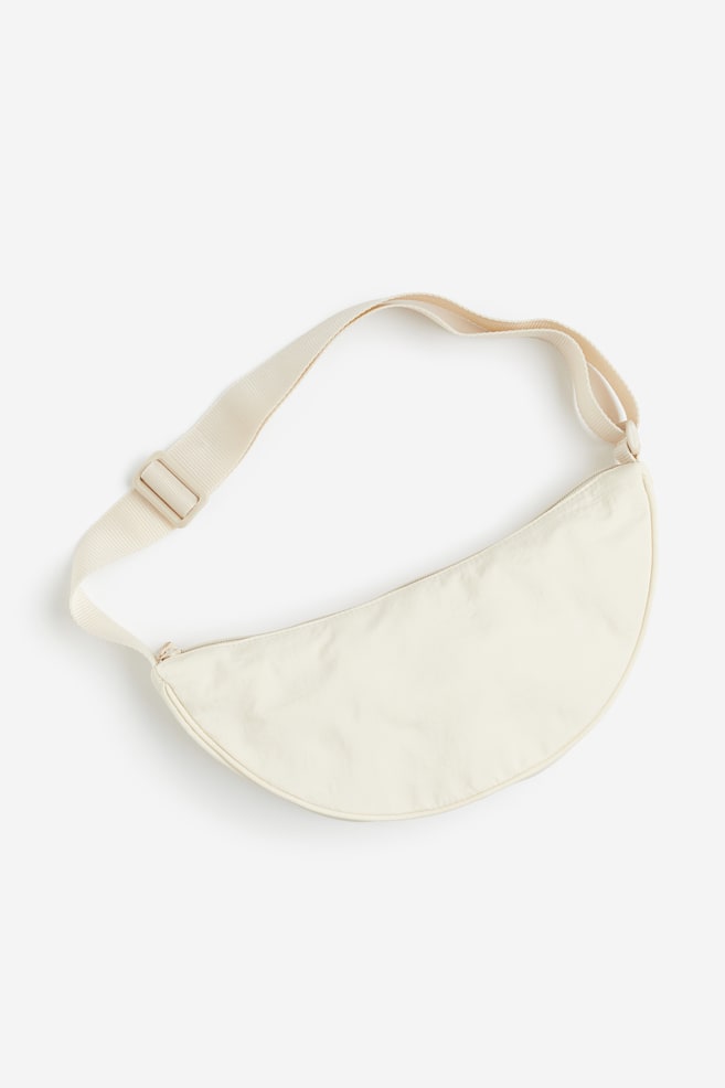 Nylon shoulder bag - Light beige/Black - 1