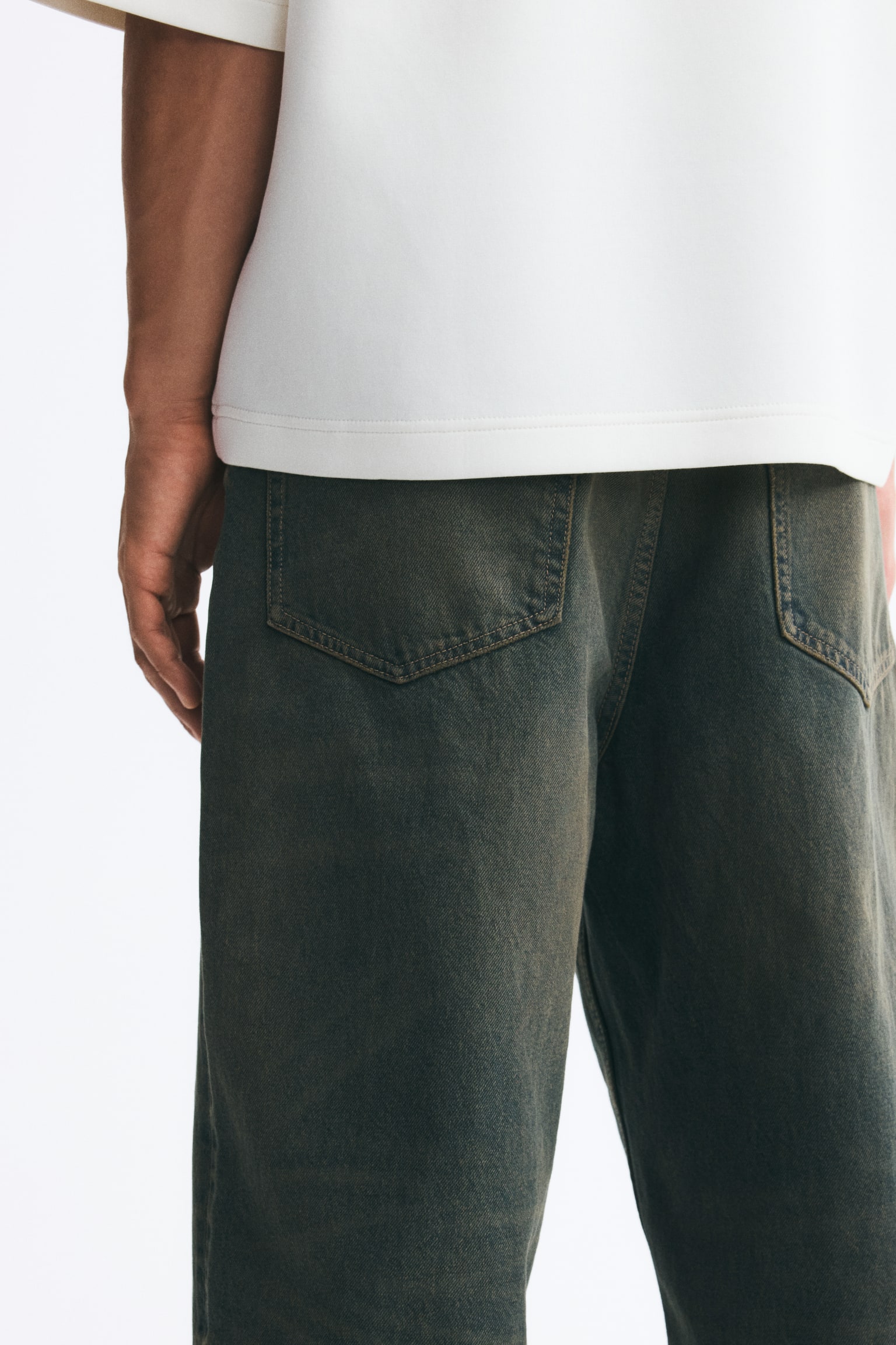 Мужские джинсы H&M Baggy, цвет: Пыльный джинсовый синий — фото 4