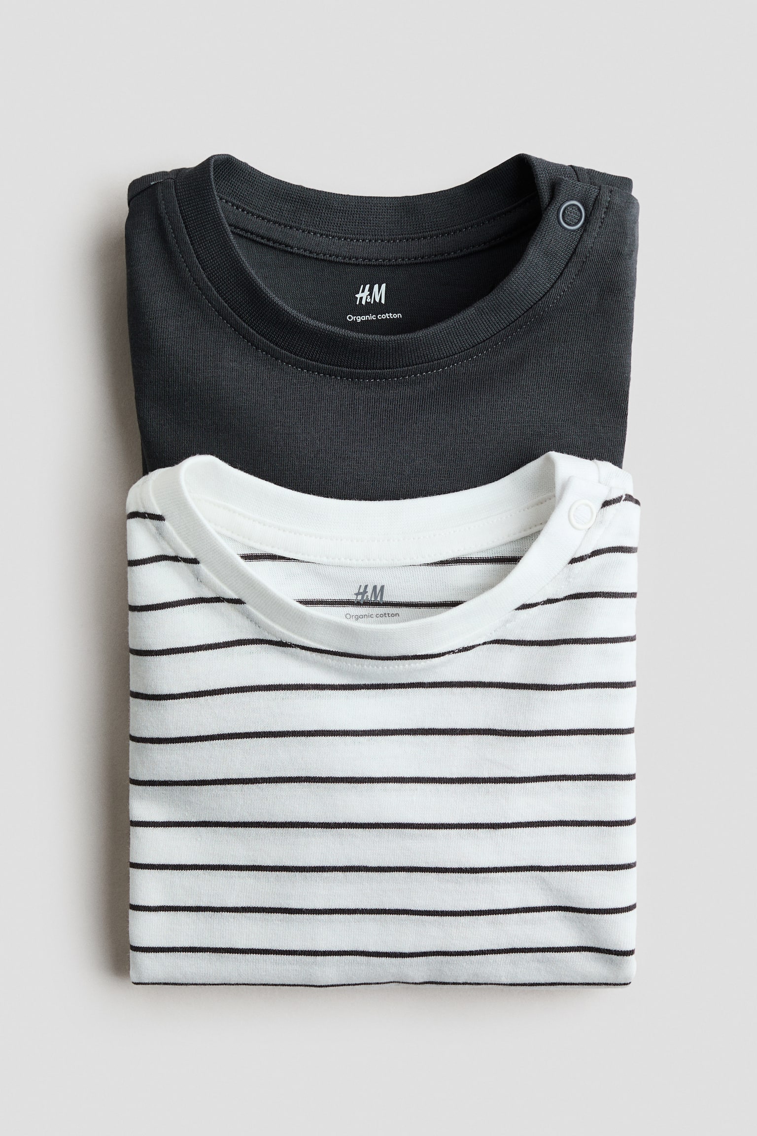 2-pack long-sleeved jersey tops - Dark grey/White/Light pink/Cherries/Light blue/Vehicles - 3