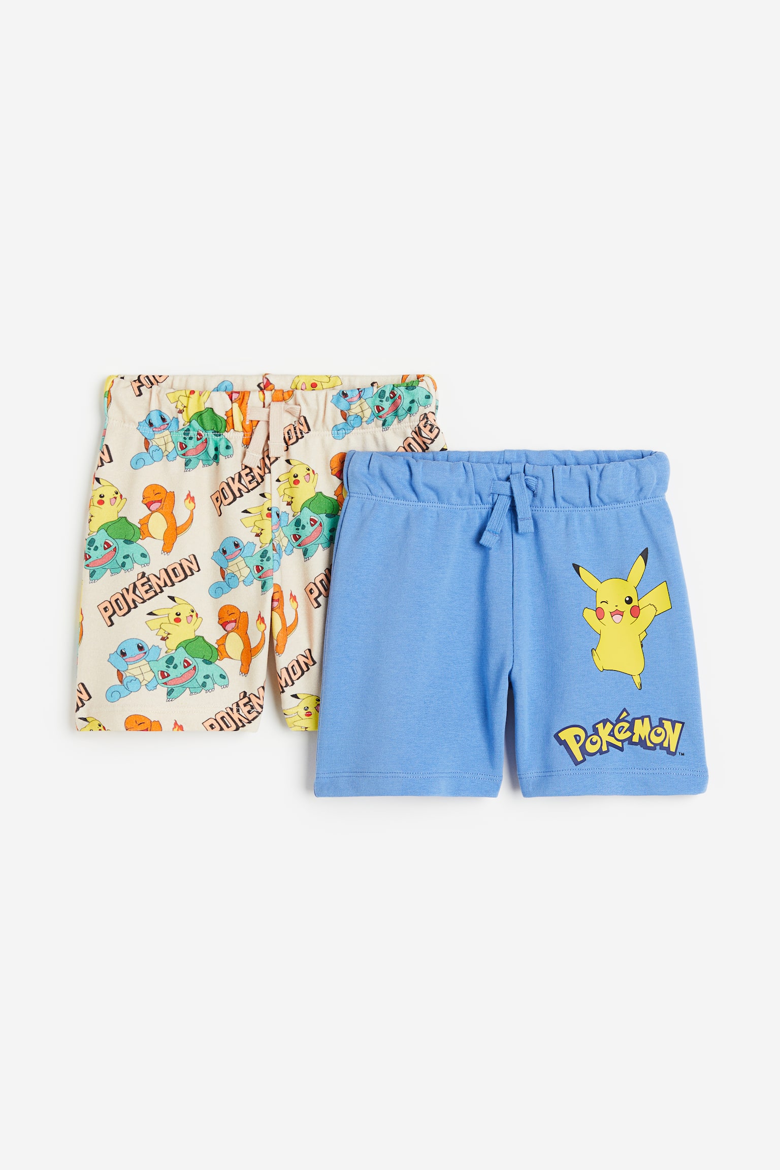 2-pack printed sweatshorts - Light pink/Pokémon/Blue/Sonic the Hedgehog/Mint green/Pokémon/Brown/Jurassic World - 1