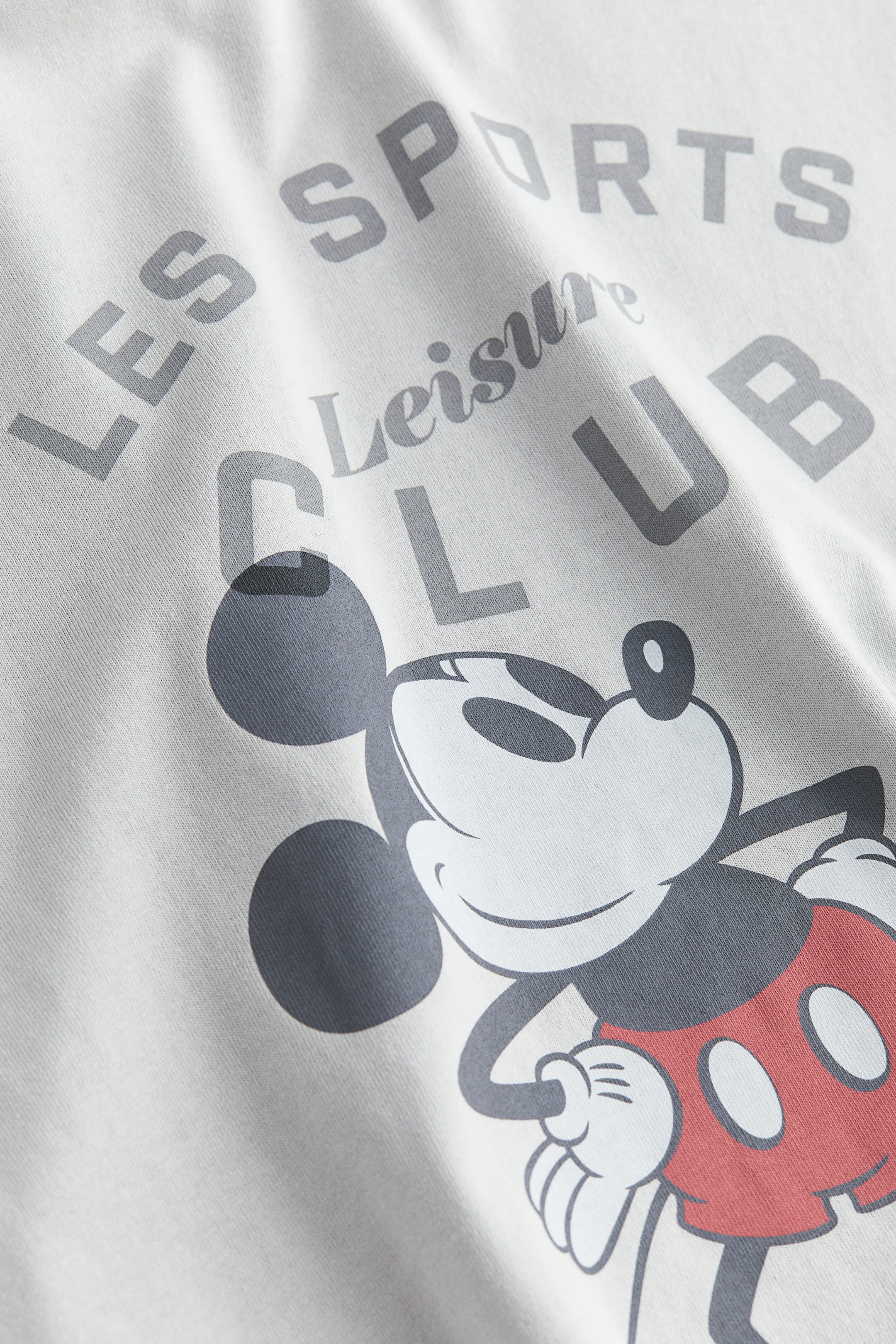 Oversized Printed T Shirt Light Gray Mickey Mouse Ladies Handm Us