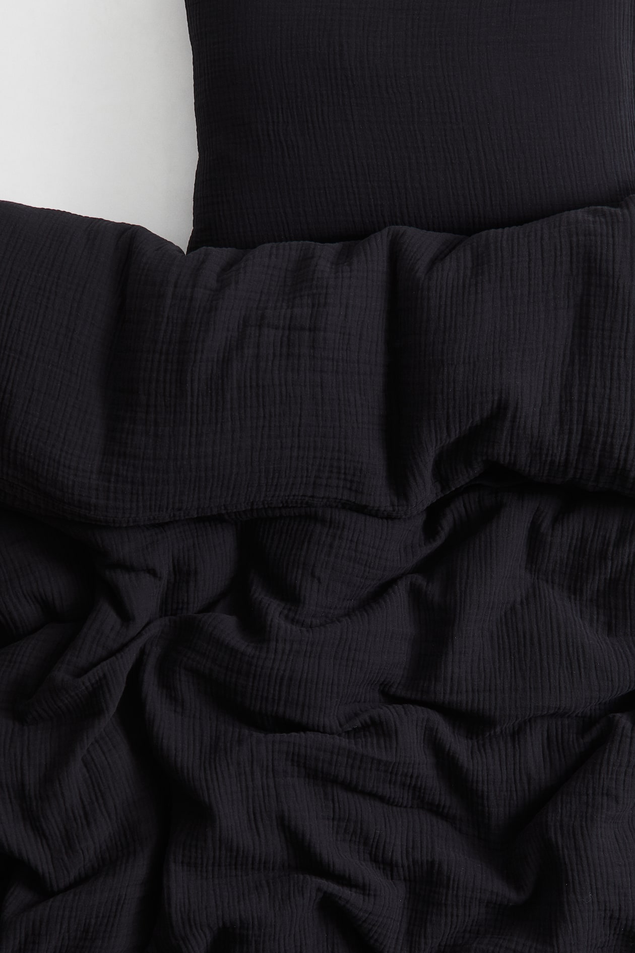 Musselin-Bettwäsche für Einzelbett - Schwarz - Home All