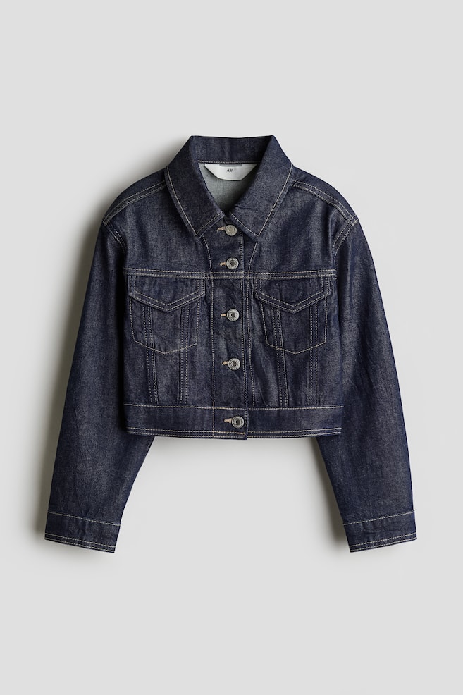 Kurtka dżinsowa - Ciemnoniebieski denim - 1