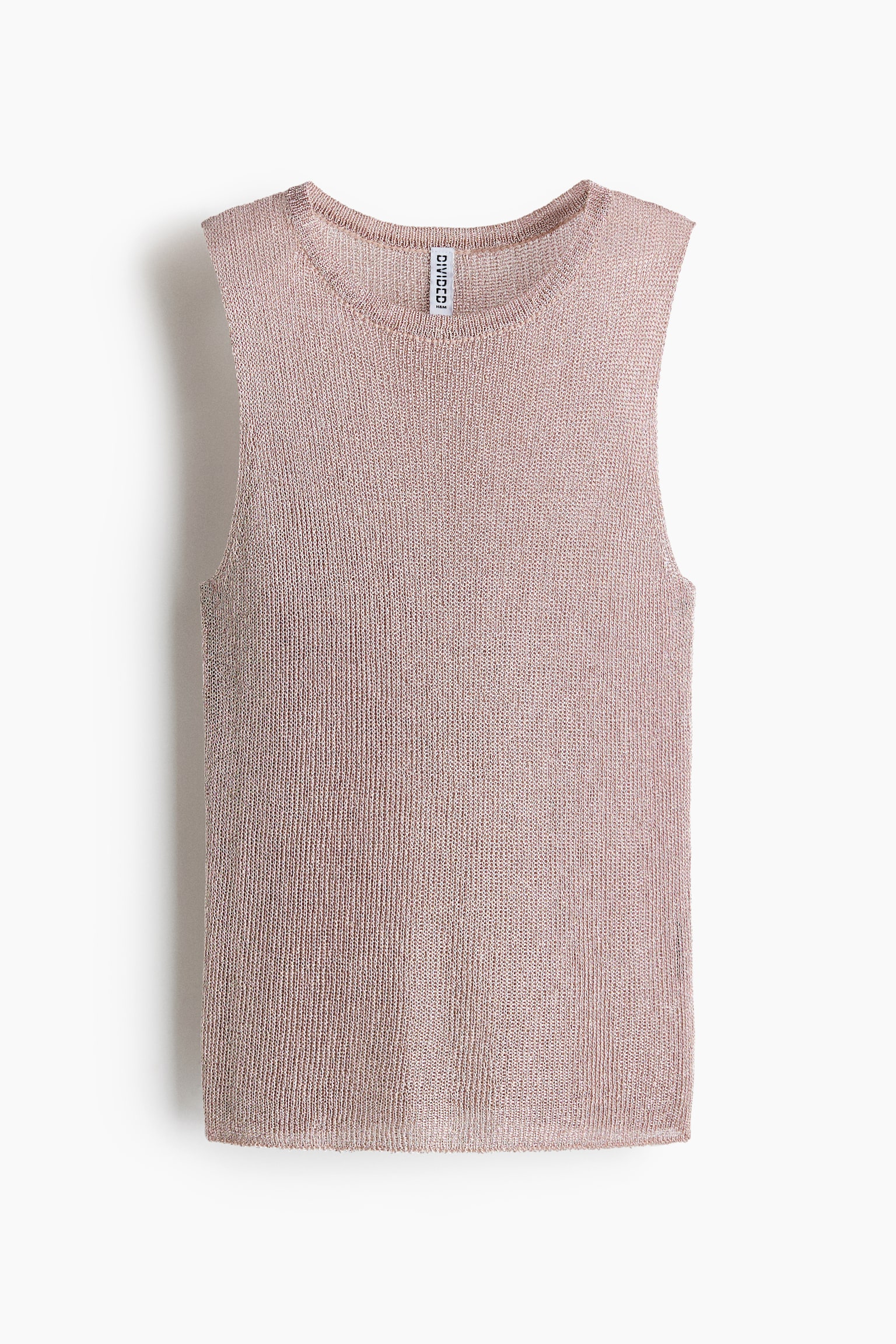Metallic knitted top - Light dusty pink/Light dusty blue/Dark brown - 1
