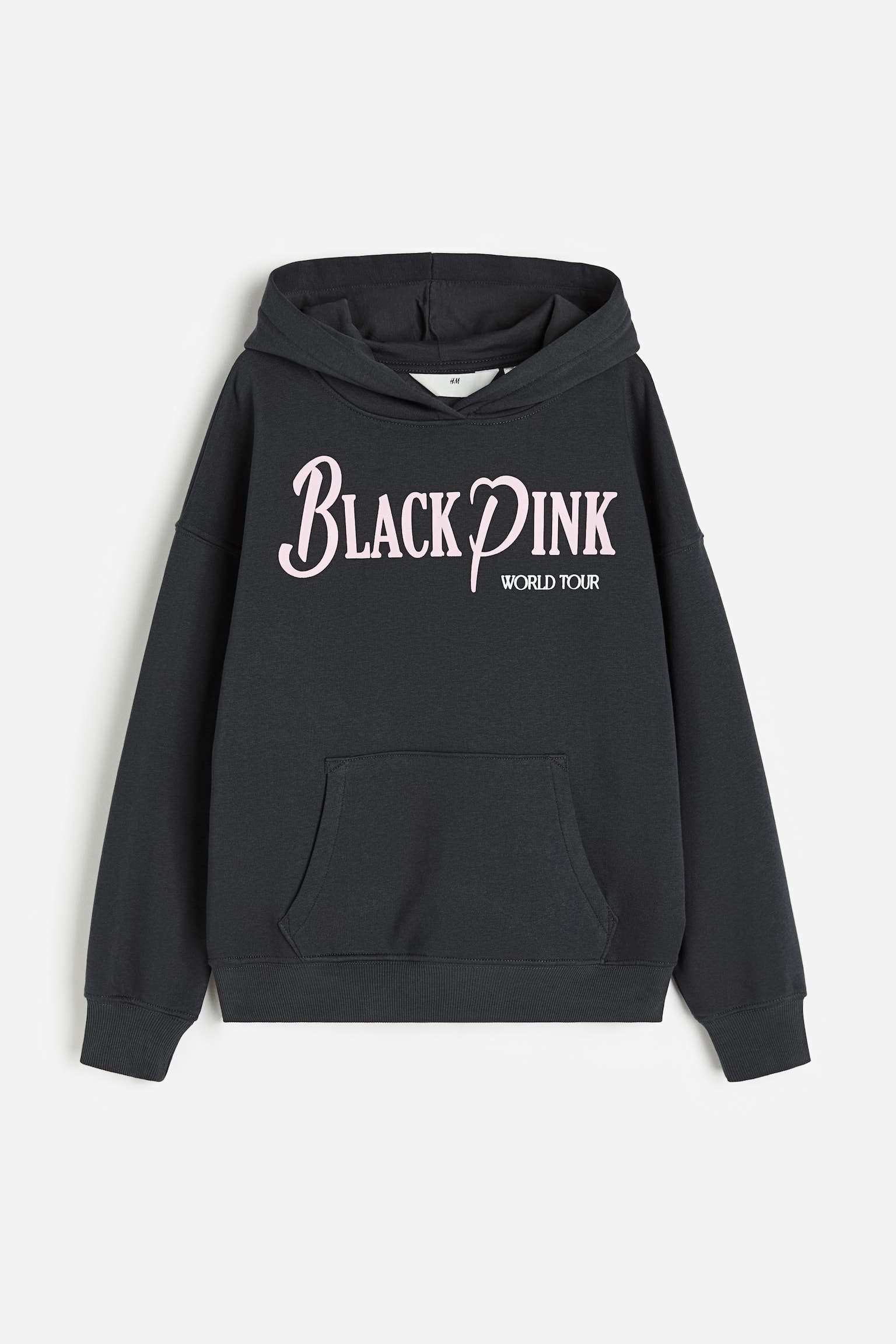 Oversized printed hoodie - Dark grey/Blackpink - 1