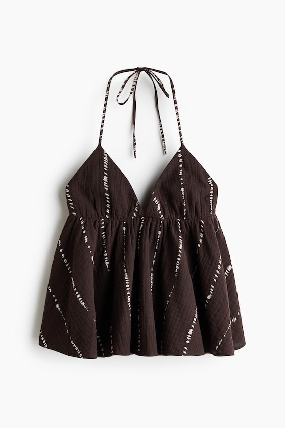 Женские топы H&M Cotton Halterneck Top
