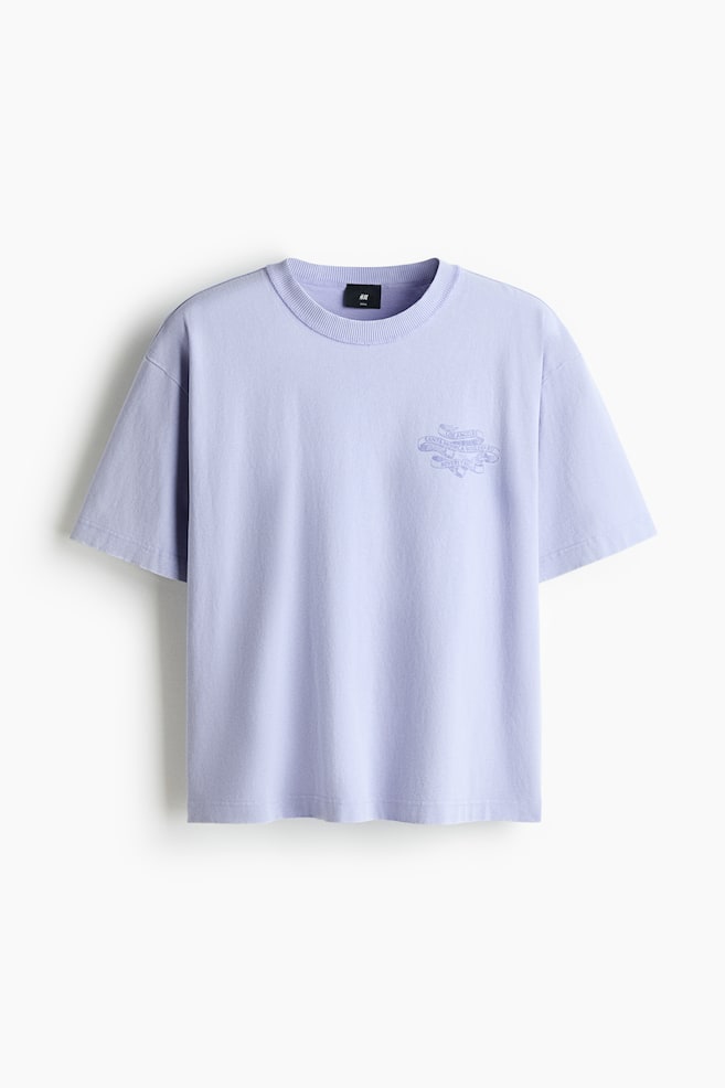 Bedrucktes T-Shirt in Loose Fit - Lila/Los Angeles/Weiß/California Dreams - 1