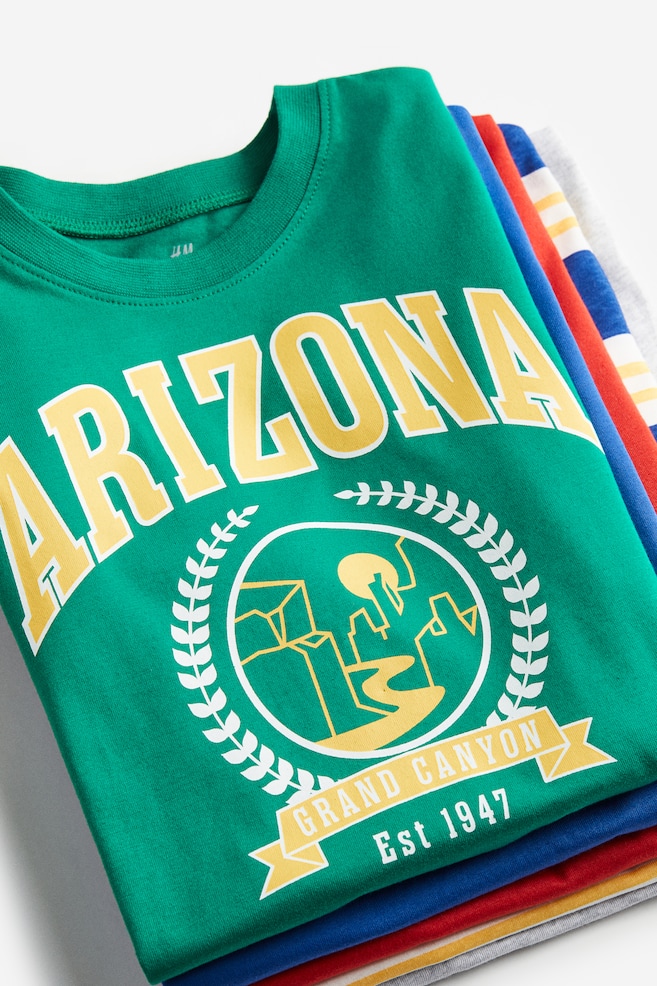 5-pack jersey T-shirts - Bright blue/Arizona/Orange/Animals/Grey/Skate all day/Mustard yellow/Excavators - 3