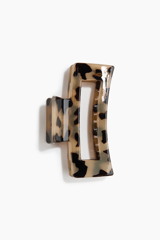 Hair Claw - Beige/tortoiseshell-patterned - 1