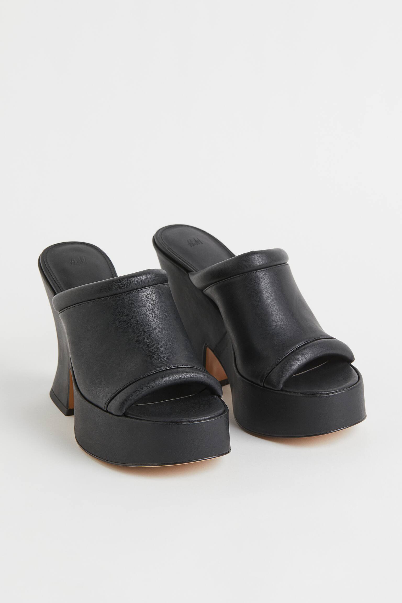 Platform Mules - Black - 2