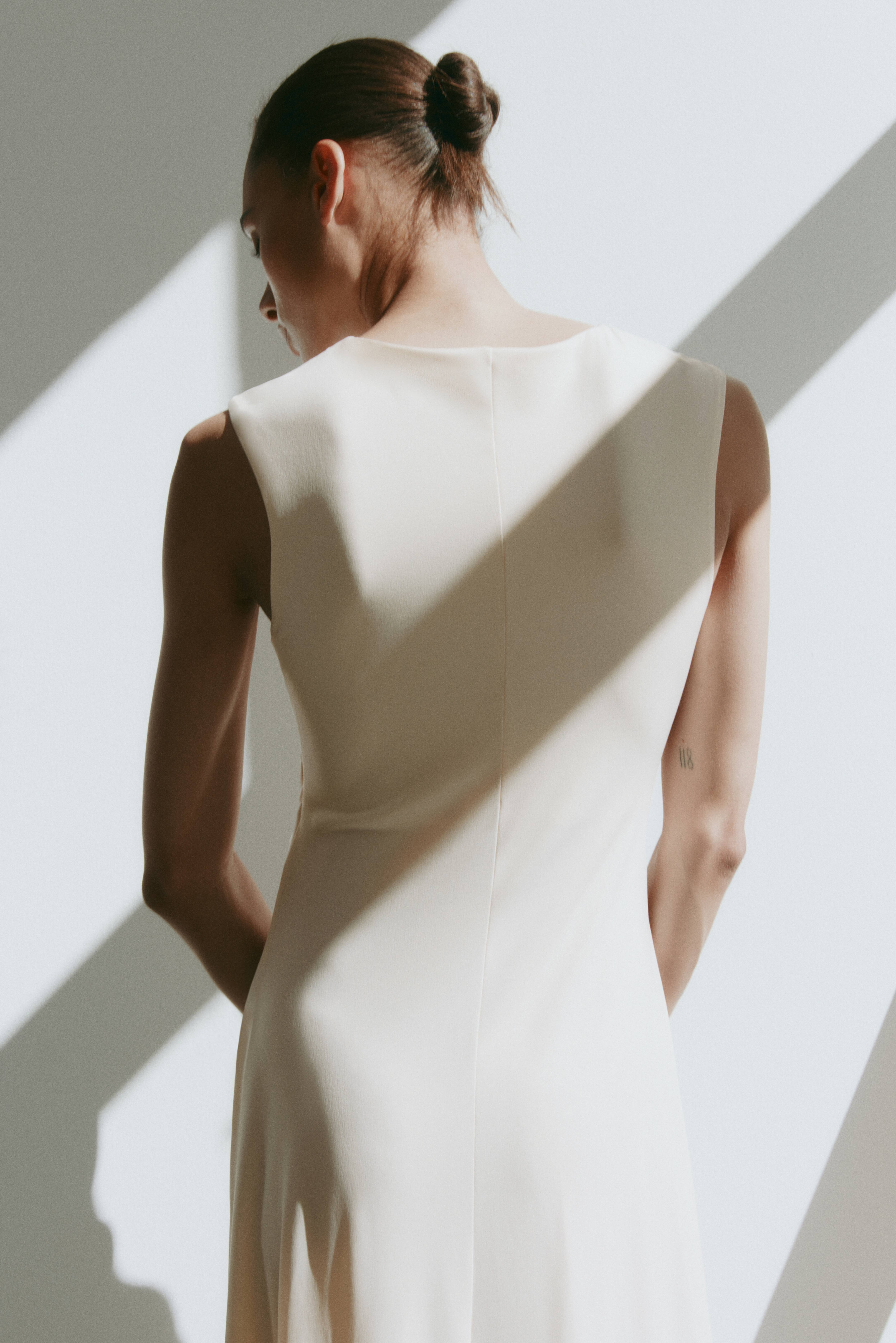 Asymmetric Twist-Detail Dress