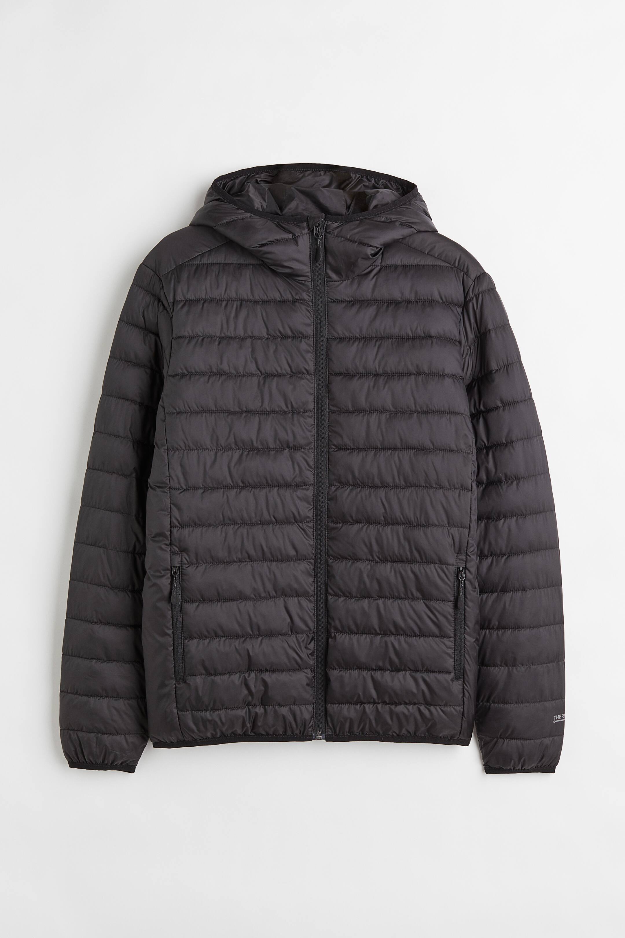 View larger image: Padded hooded sports jacket - Black - Men | H&M 1