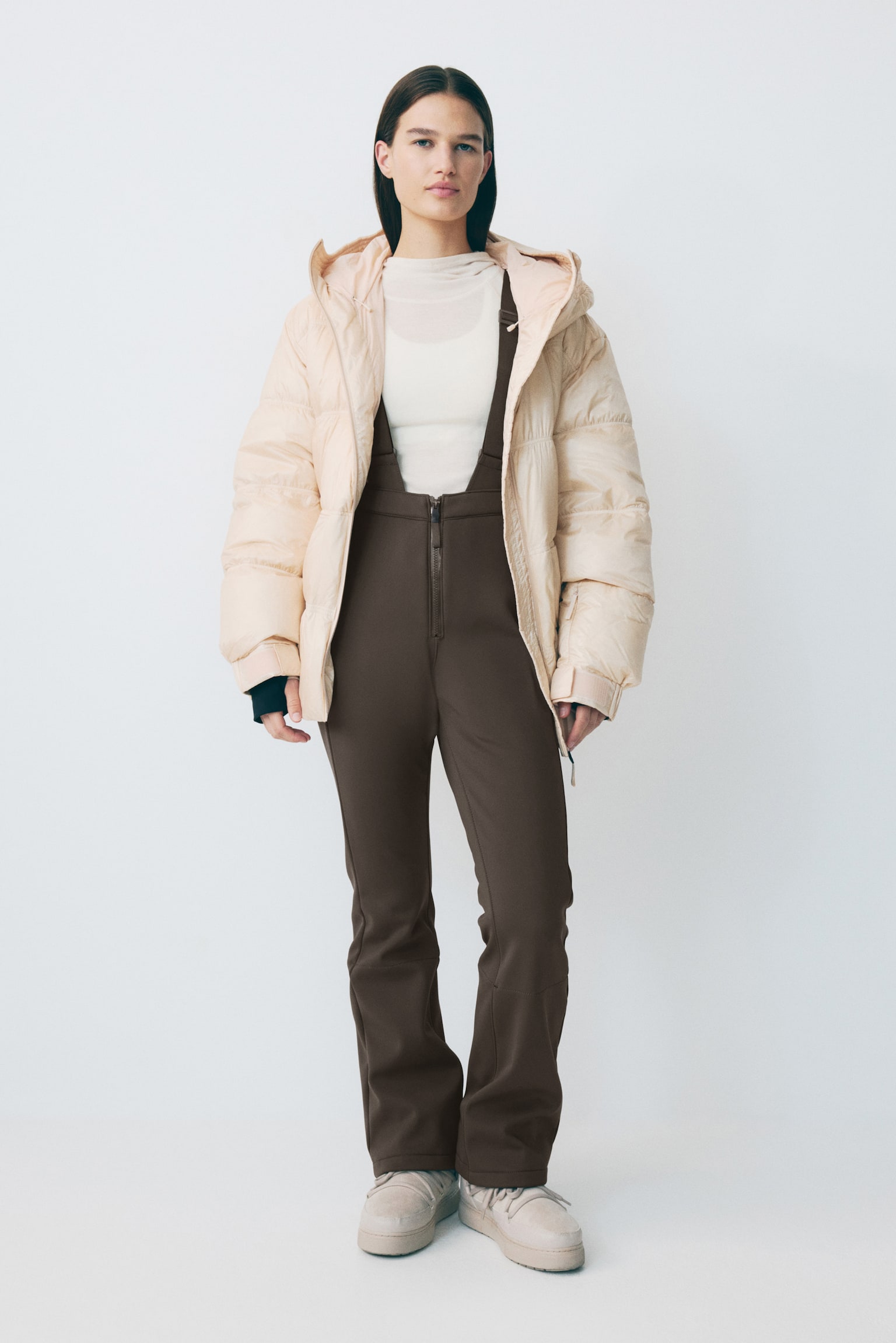 Water-repellent ski trousers - Coffee bean brown/Black/Aubergine purple/Plum red - 7