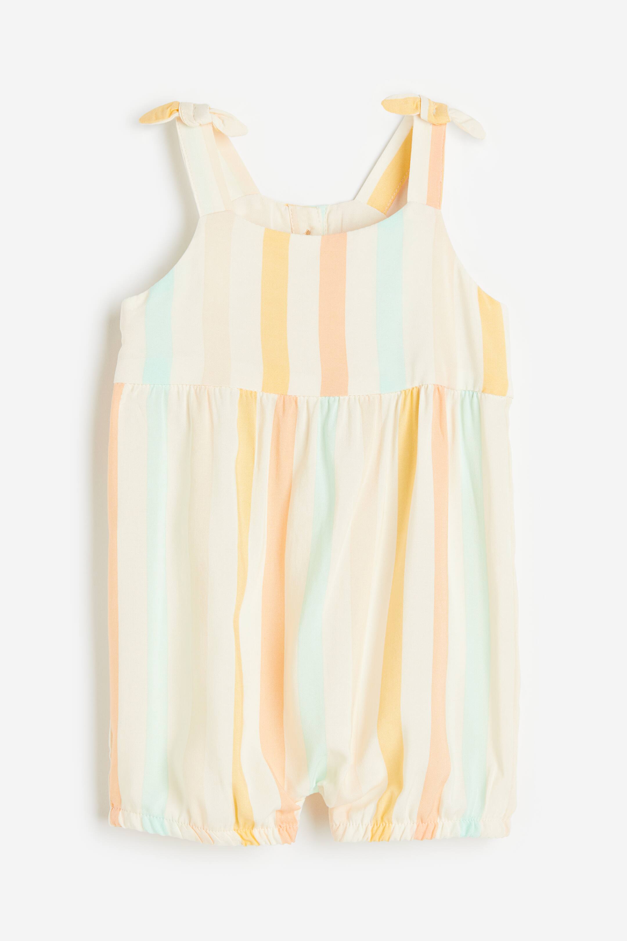 Xem ảnh lớn hơn: Bộ romper không tay - Màu kem/Kẻ - Kids | H&M VN 1