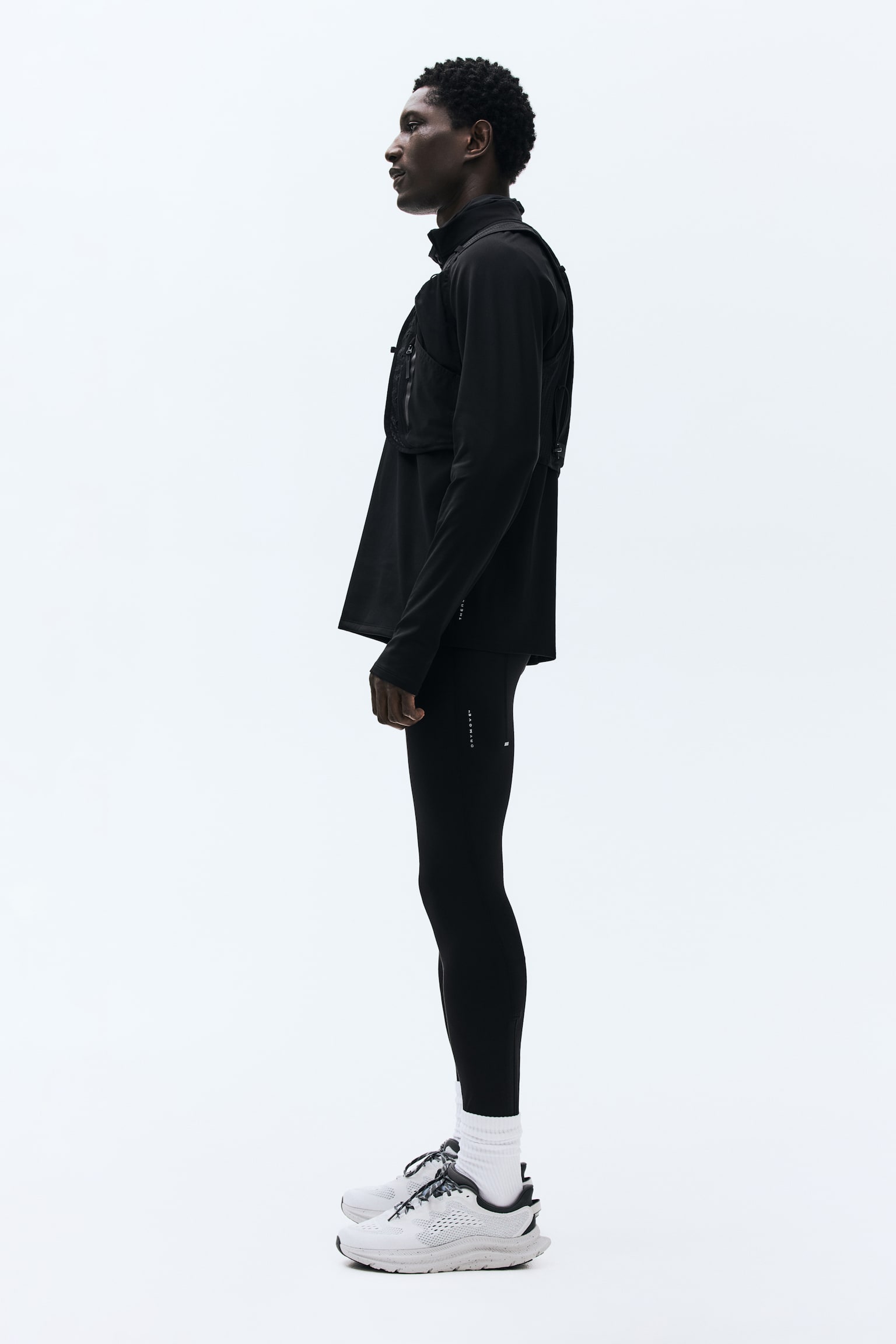 Running tights with DryMove™ - Black - 7