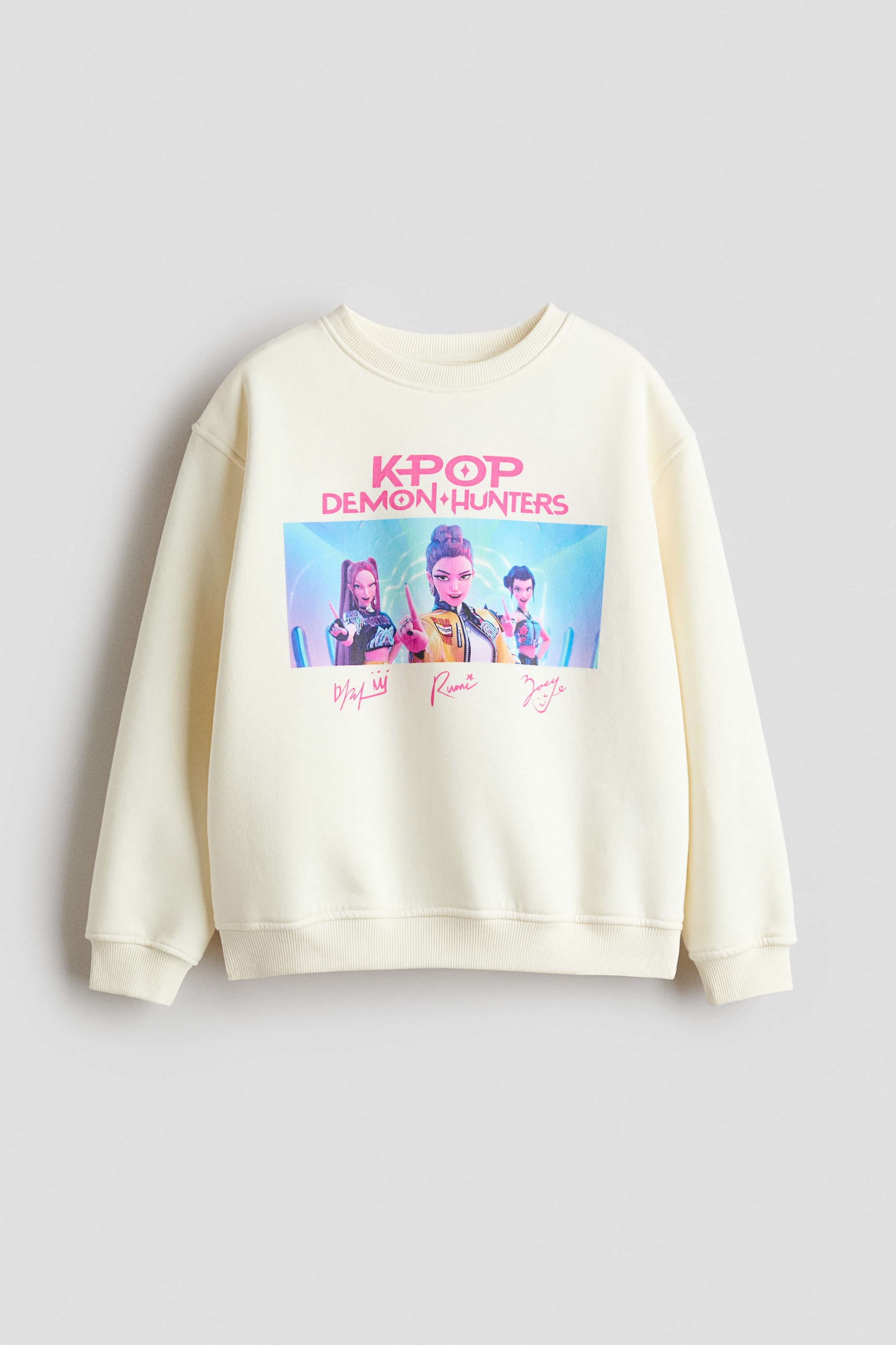Grösseres Bild ansehen: Sweatshirt mit Motivprint - Creme/K-Pop Demon Hunters - KINDER | H&M CH 1