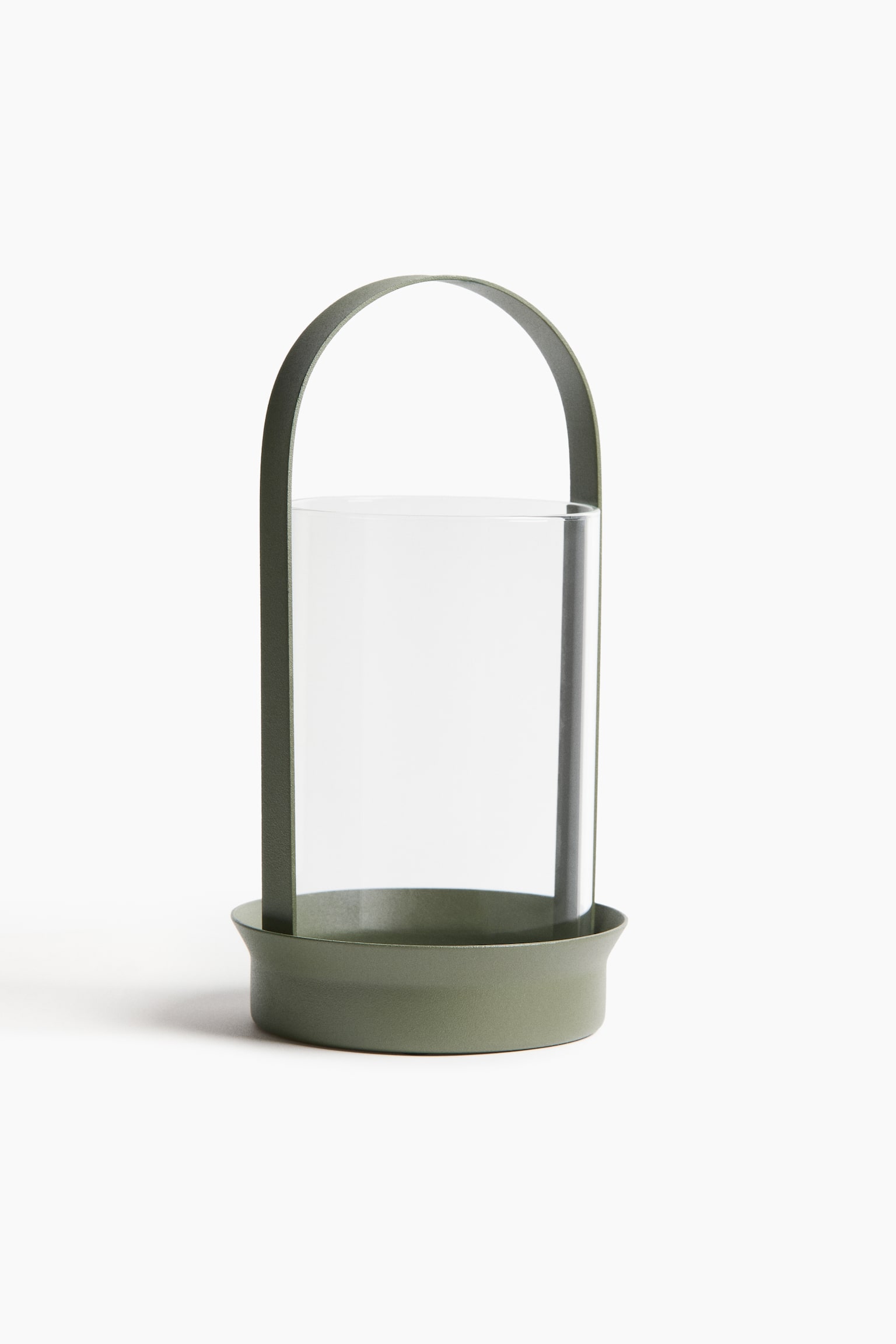 Glass lantern - Green/Black/Light beige - 5