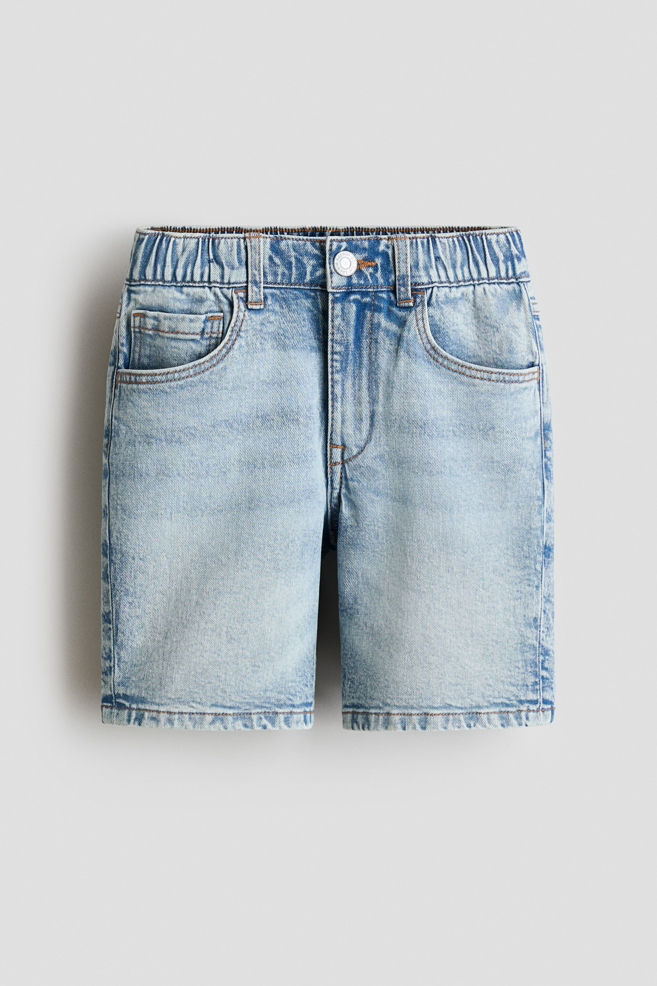View larger image: Relaxed Fit denim shorts - Light denim blue - Kids | H&M IN 1