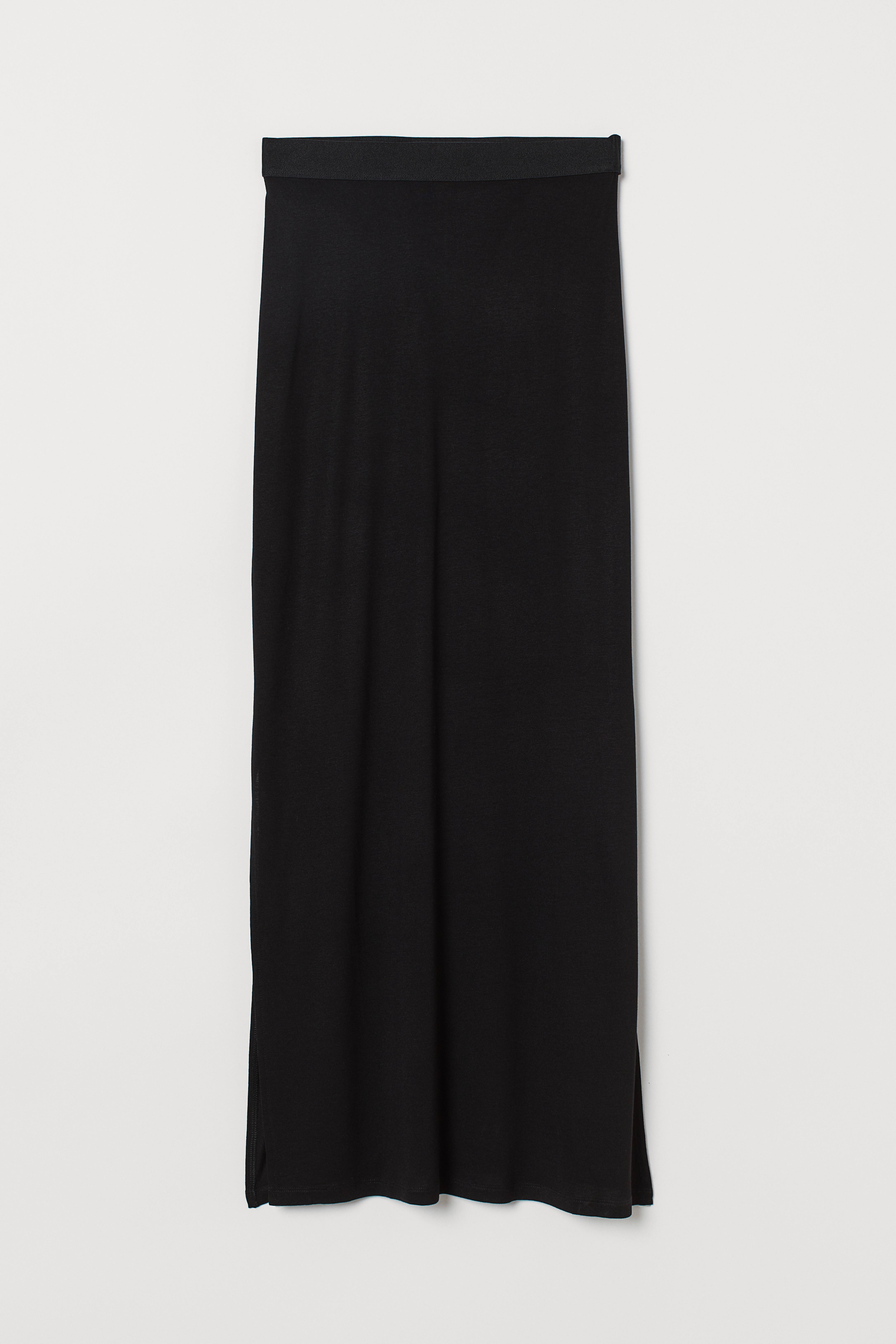 H&m black jersey skirt hotsell