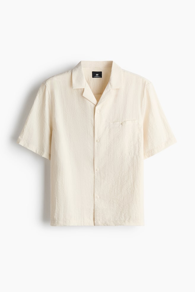 Relaxed-Fit Resort Shirt - Cream/Light blue/Burgundy - 1