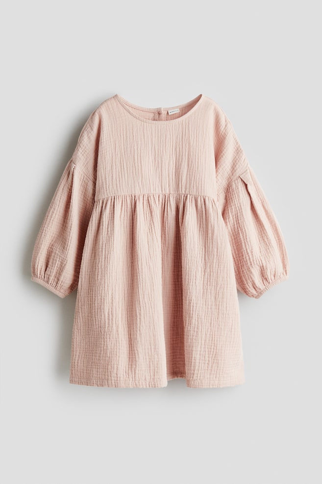 Cotton Muslin Dress - Light dusty pink - 1