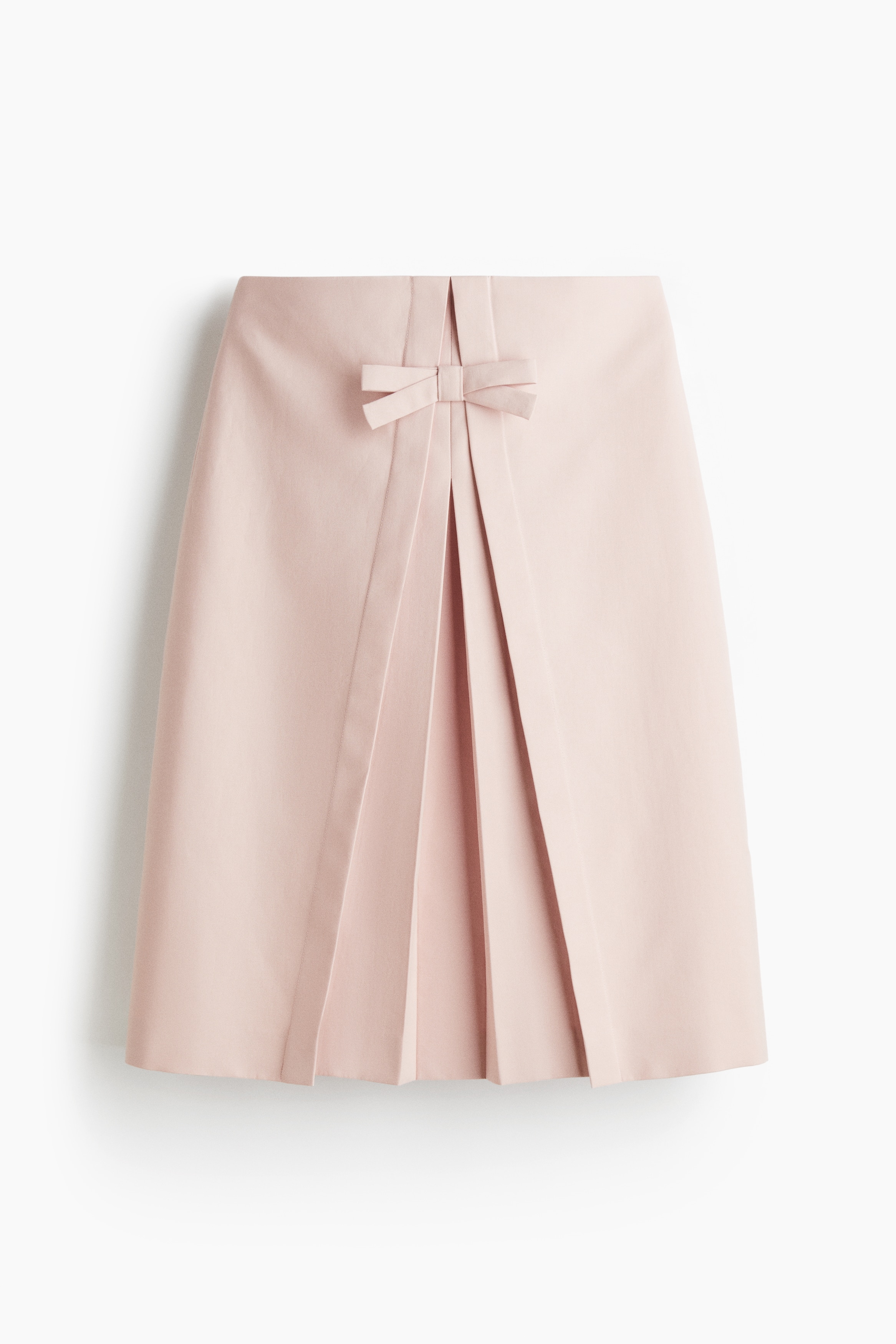 Bow-front skirt - Powder pink/Dark brown