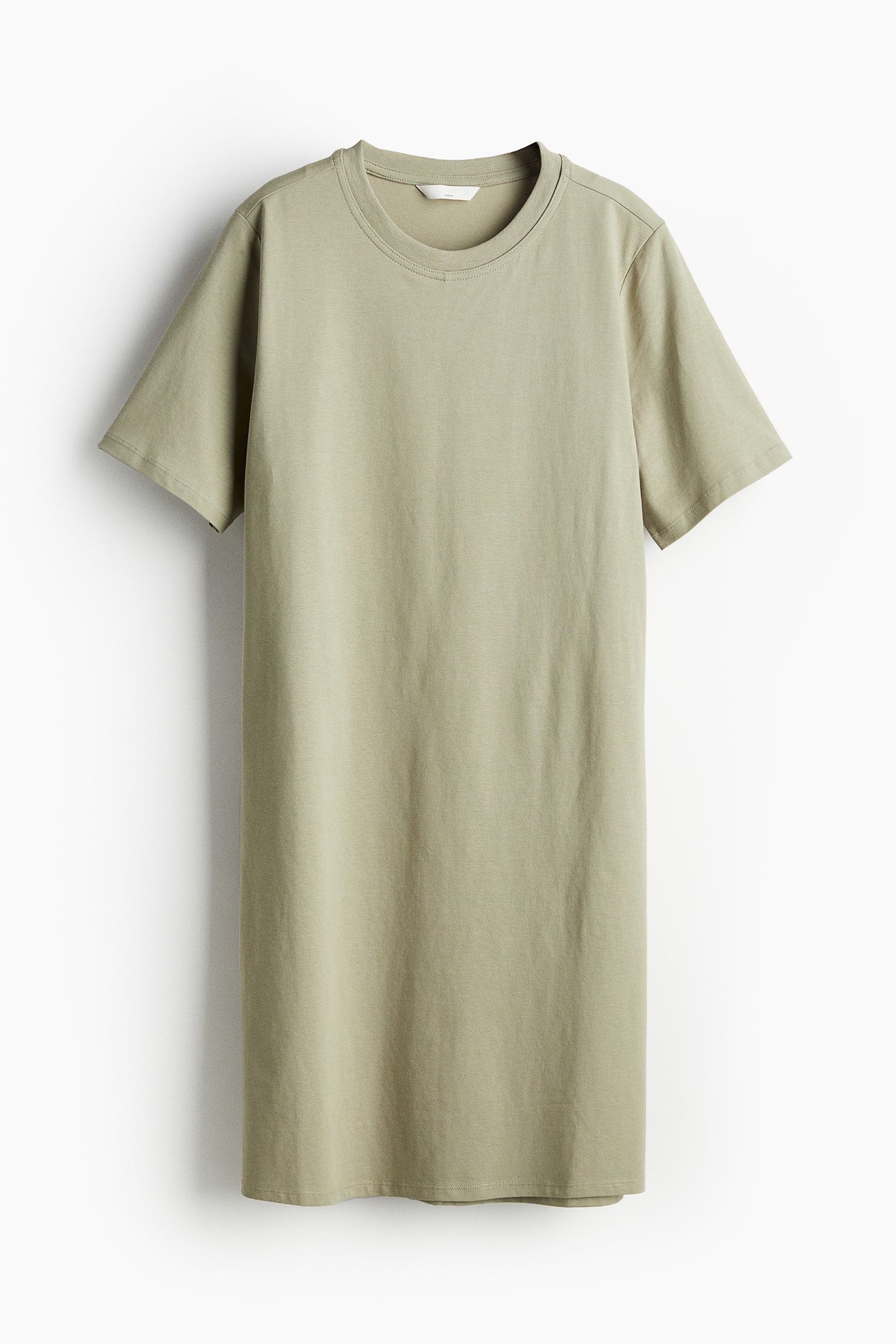 MAMA Nursing T-shirt dress - Light khaki green - 2