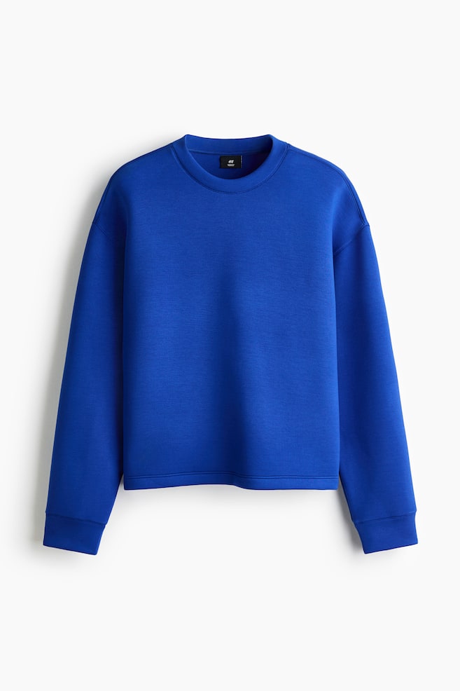 Oversized Boxy Scuba Sweatshirt - Bright blue - 1