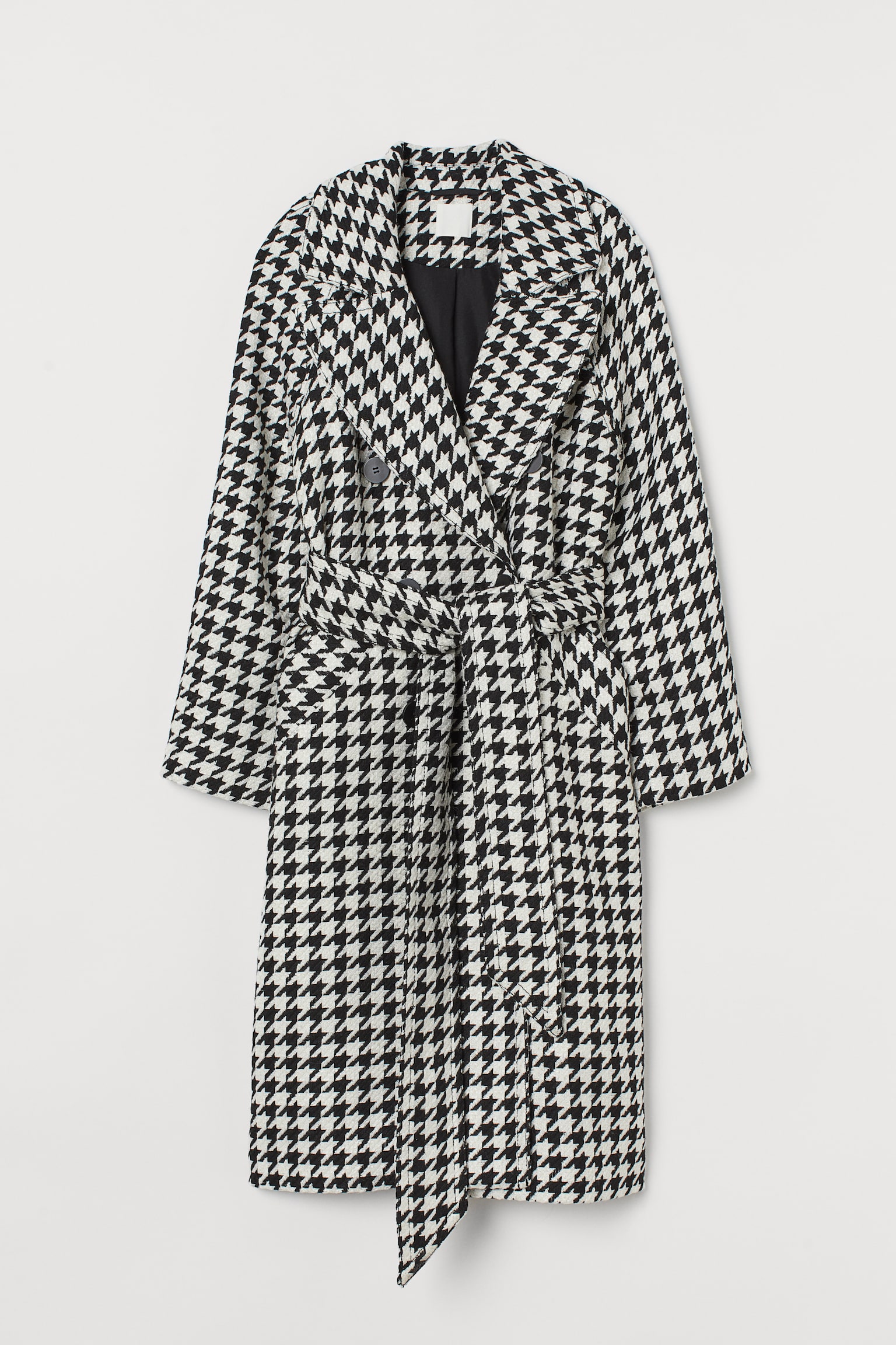 Cappotto pied-de-poule - Nero/pied-de-poule