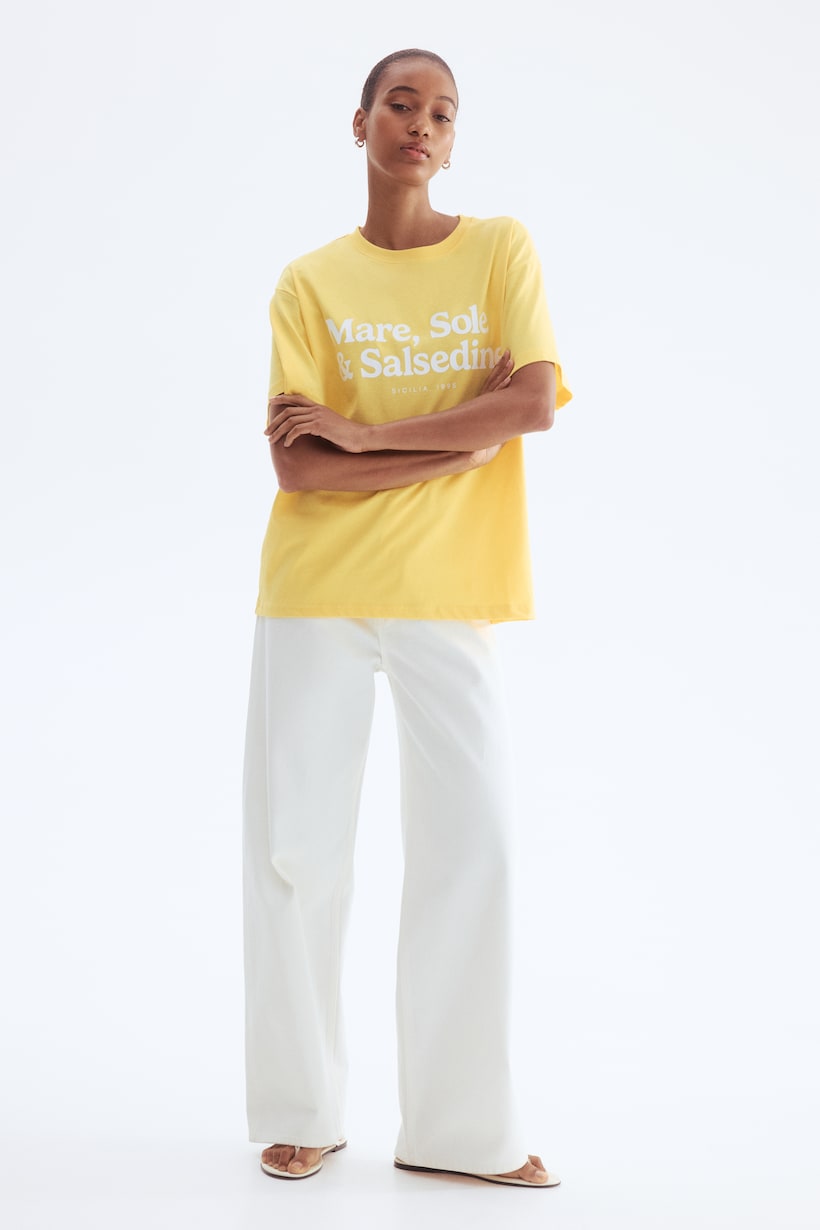 Women's Yellow Tops | T-Shirt, Long Sleeve \u0026 Crop | H\u0026M US, image size:820x1230