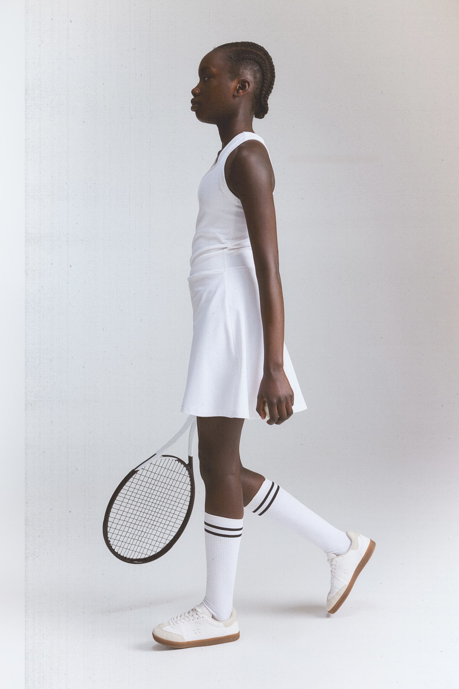 Tennis dress in DryMove™ - White/Black - 5