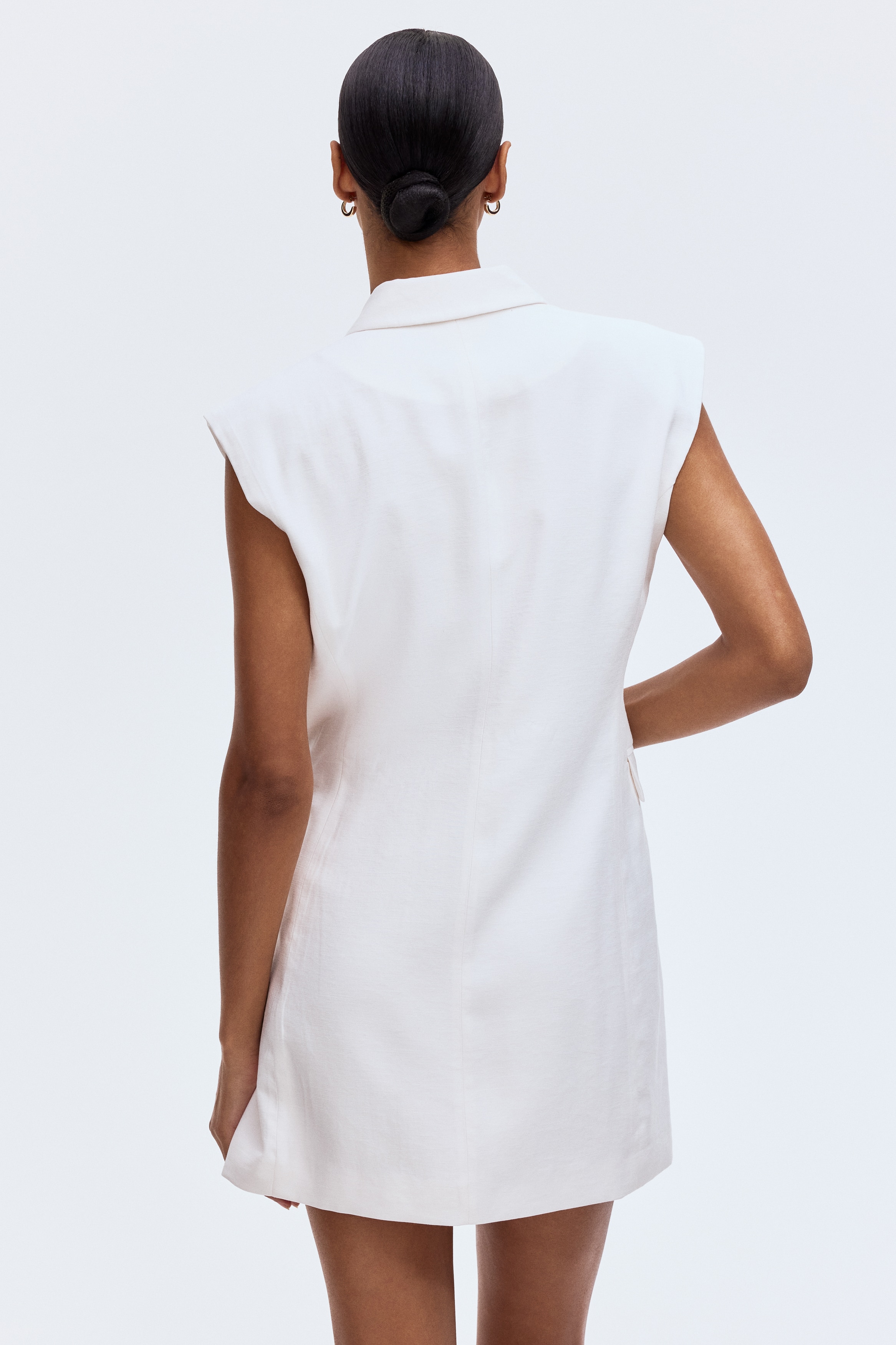 formal short flowy dress With The Flow Mini Dress Ivory/Black / L