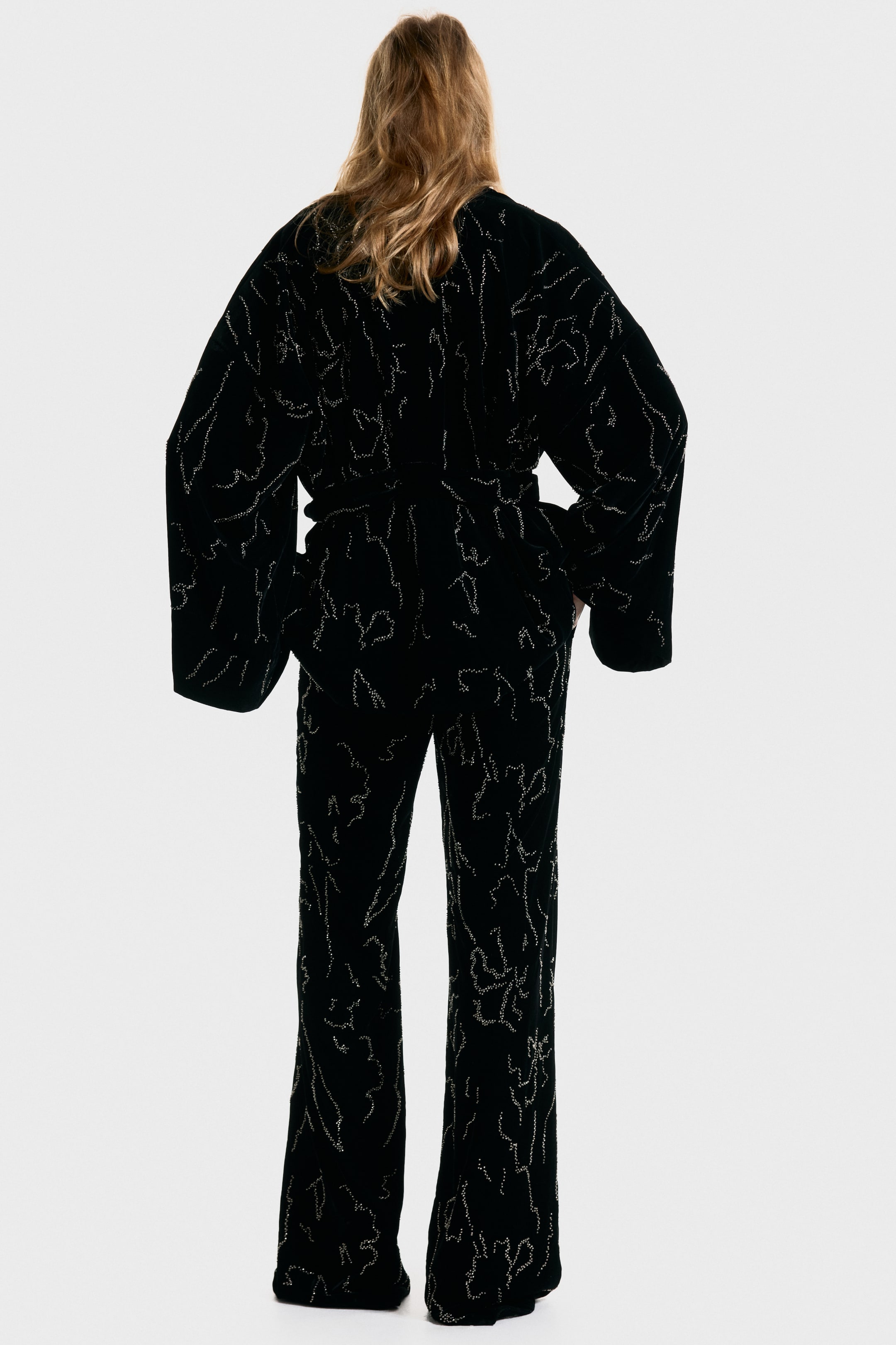 View larger image: Tie-belt throw-on blazer - Black | H&M GB 5