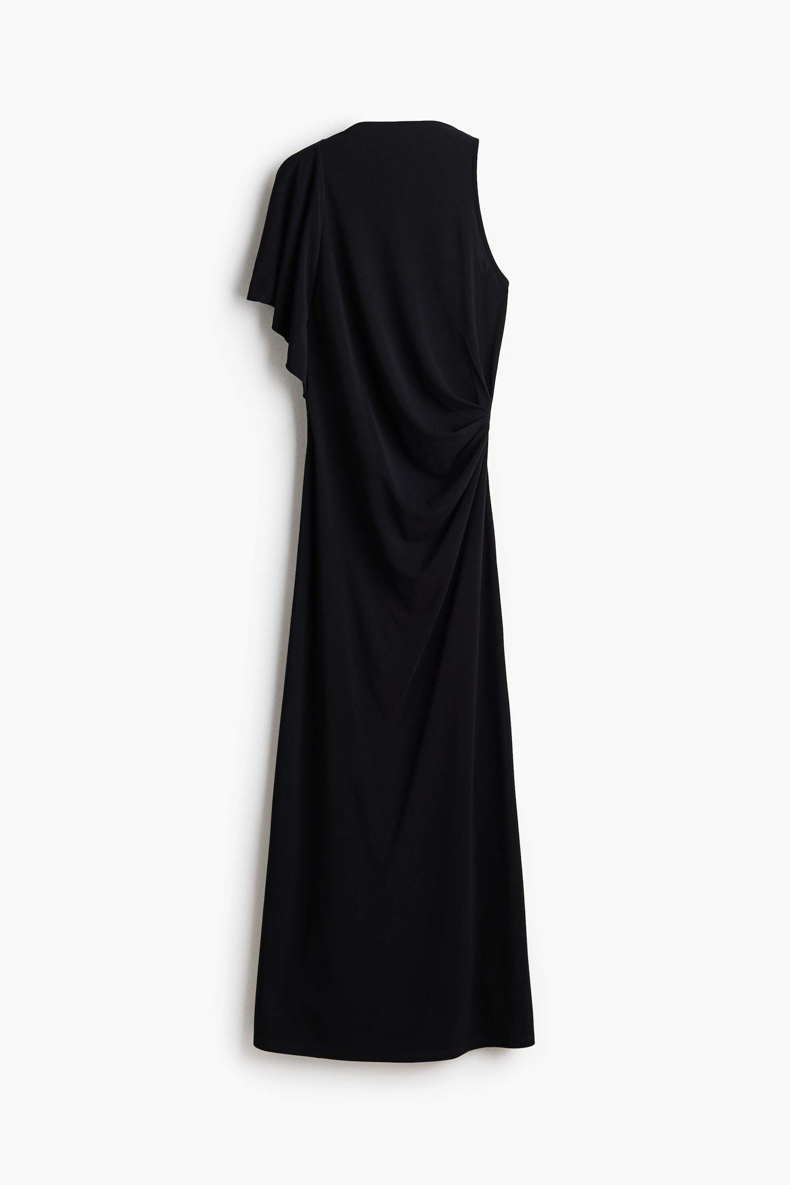Asymmetric Ponte Dress - Black - 1