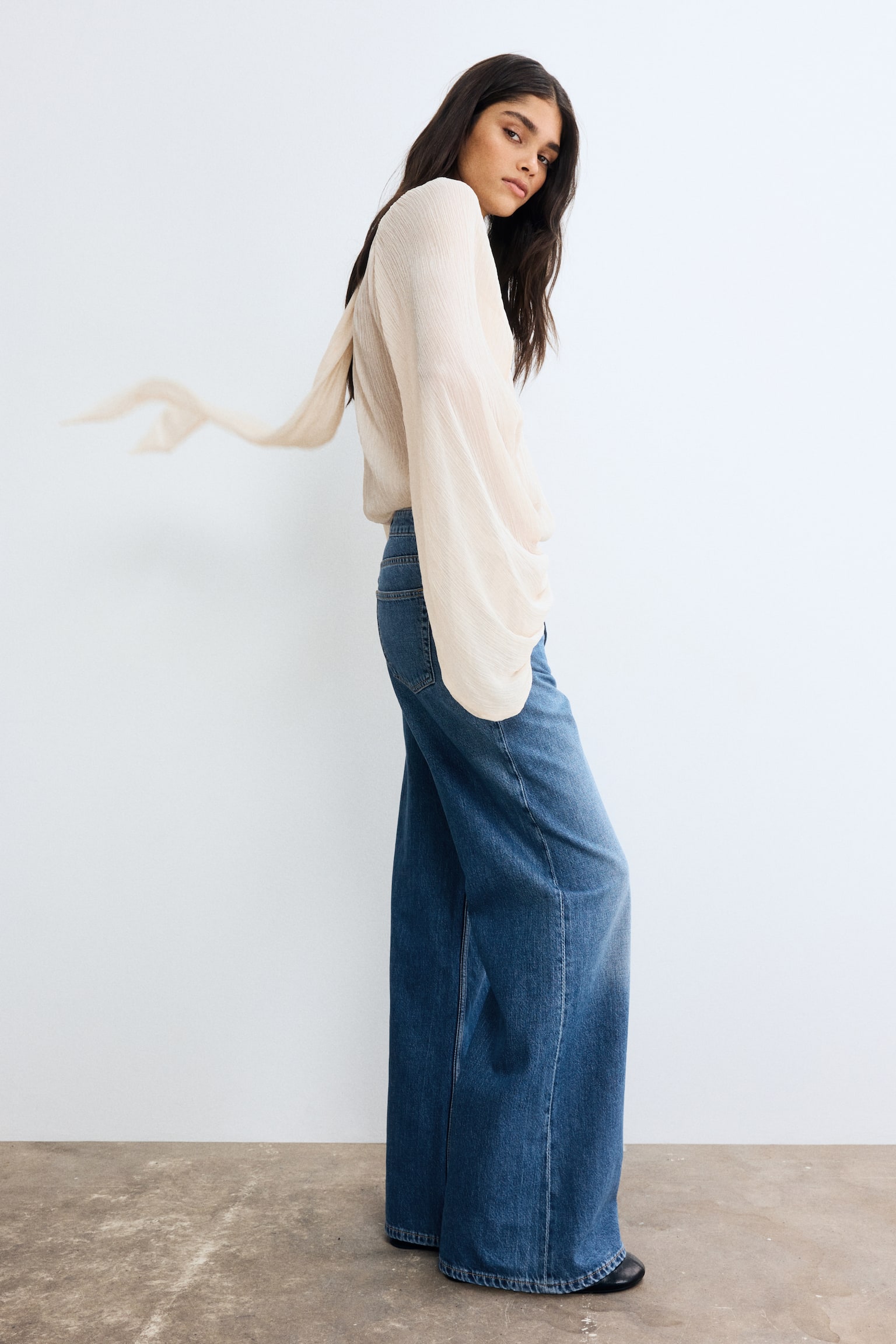 Wide Ultra High Jeans - Farmerkék/Sötét farmerkék/Farmerfekete/Világos farmerszürke - 7