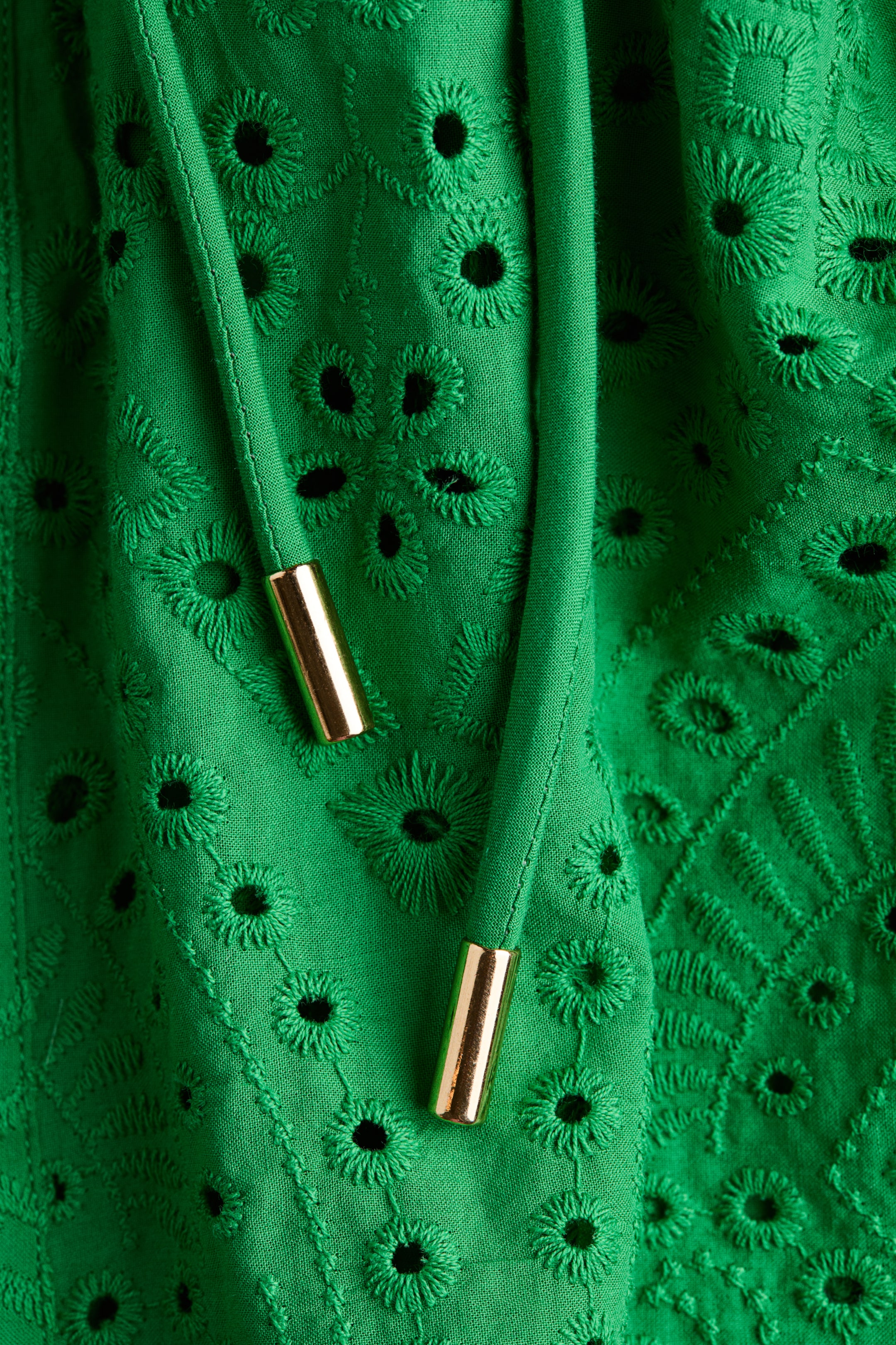 Eyelet-Embroidered Cotton Shirt Dress