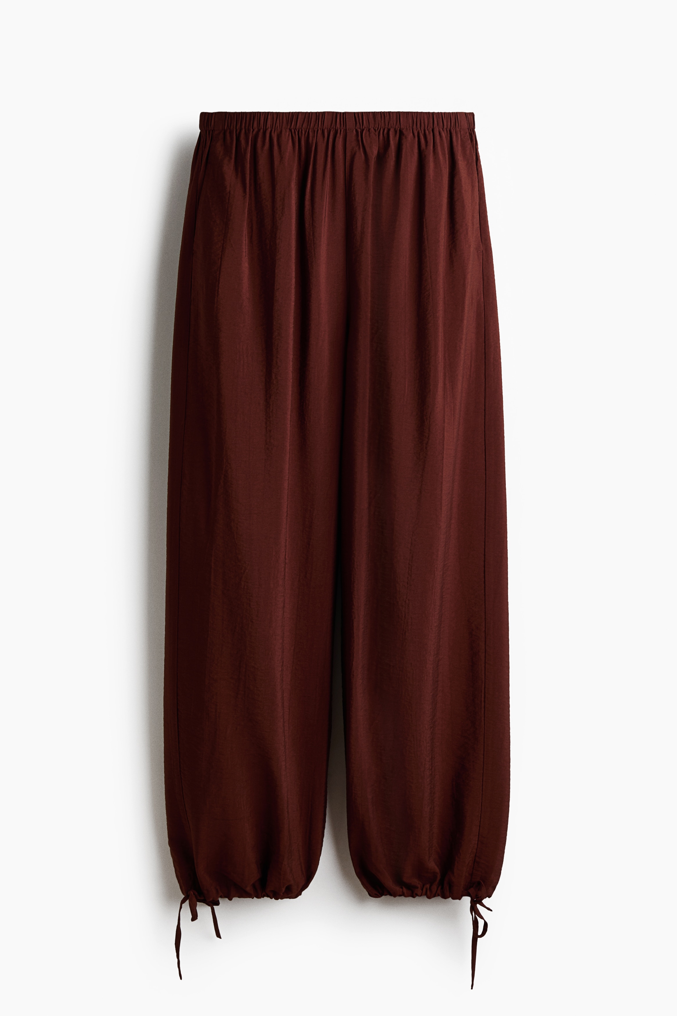 Drawstring-detail balloon trousers - Rust brown/Orange
