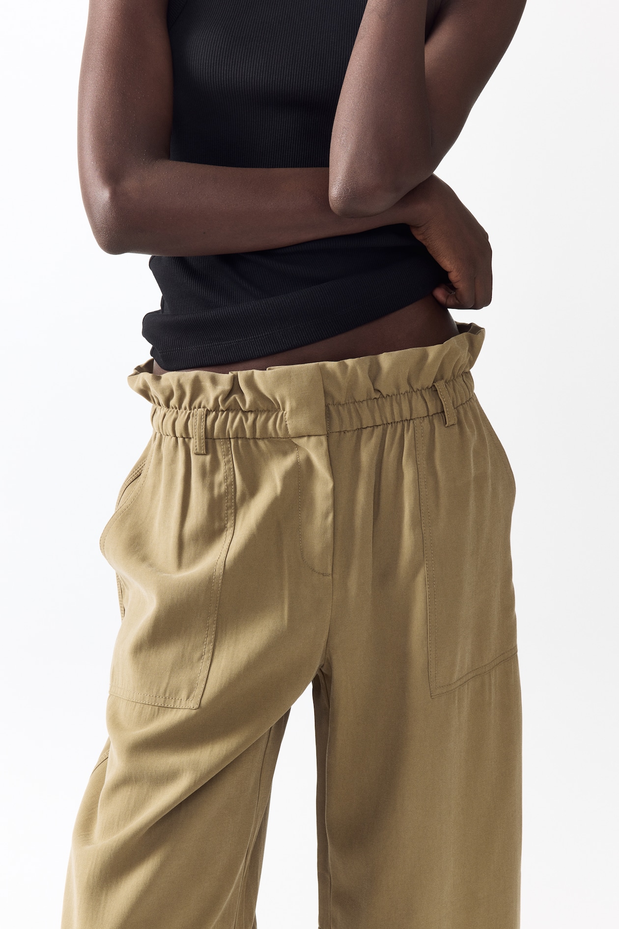 Barrel-Leg Paper-Bag Pants - image 3