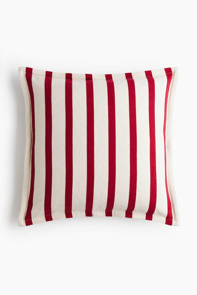 Patterned canvas cushion cover - Red/Striped/Grey/Striped/Dark beige/Striped/Beige/Striped - 1