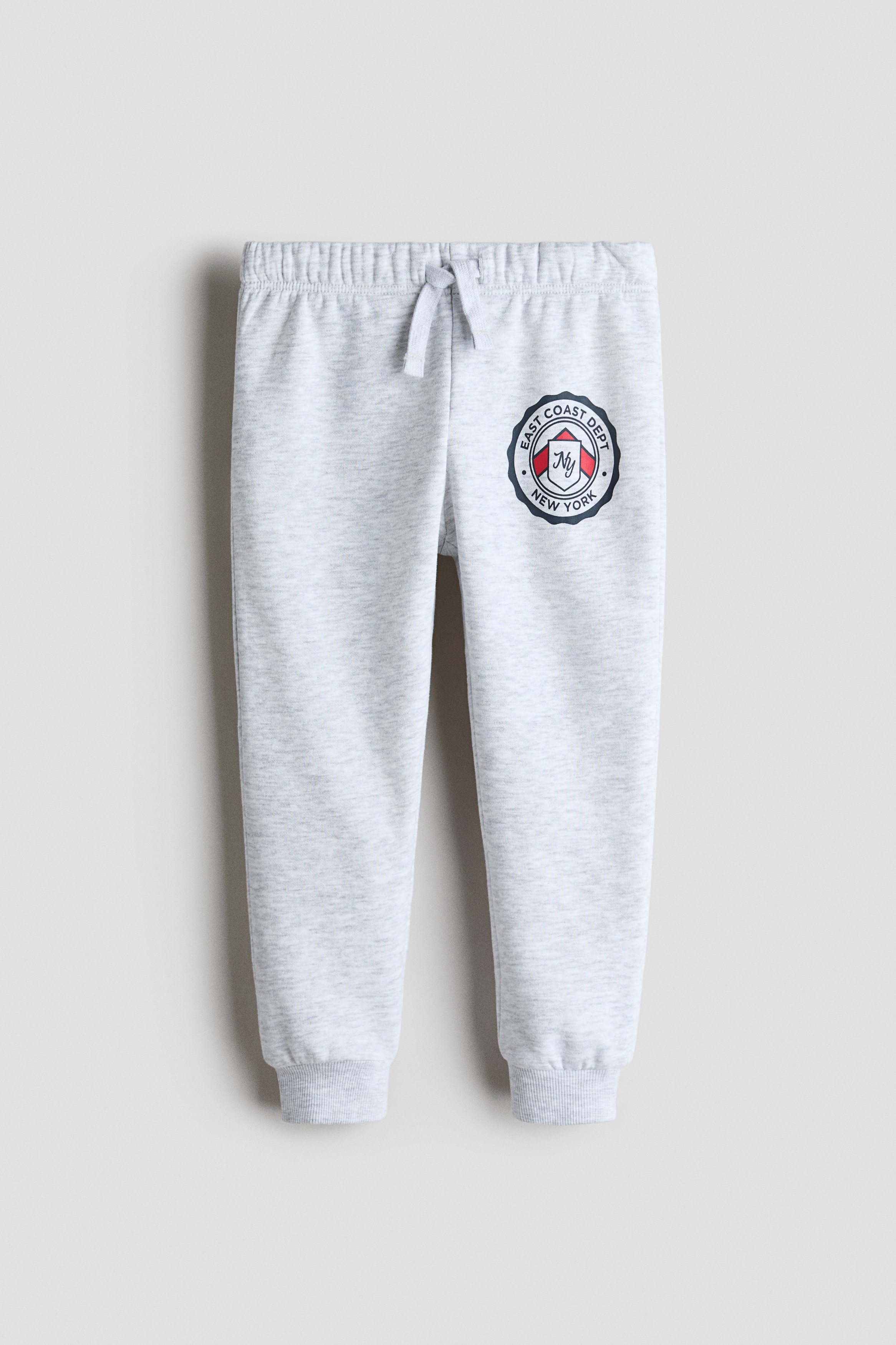 Brushed-Inside Joggers - Light gray melange/New York/Dark green/Stegosaurus