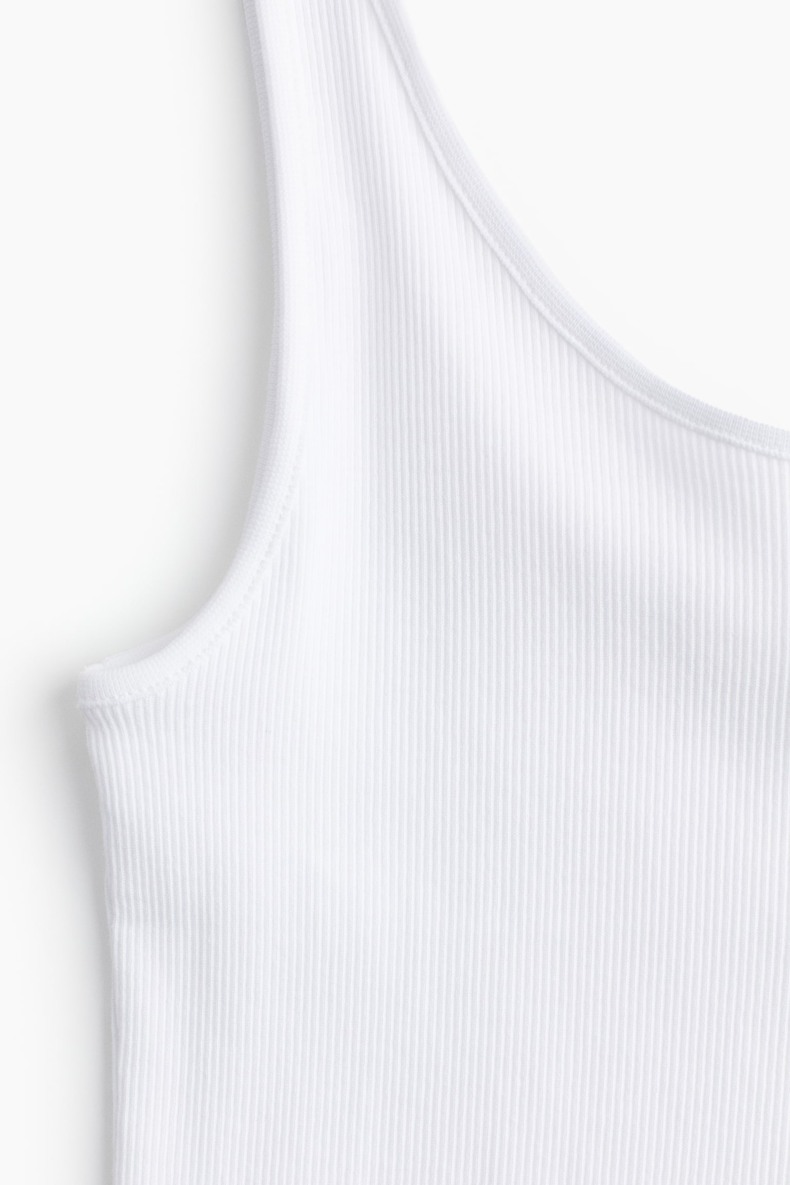 Ribbed vest top - White - 7