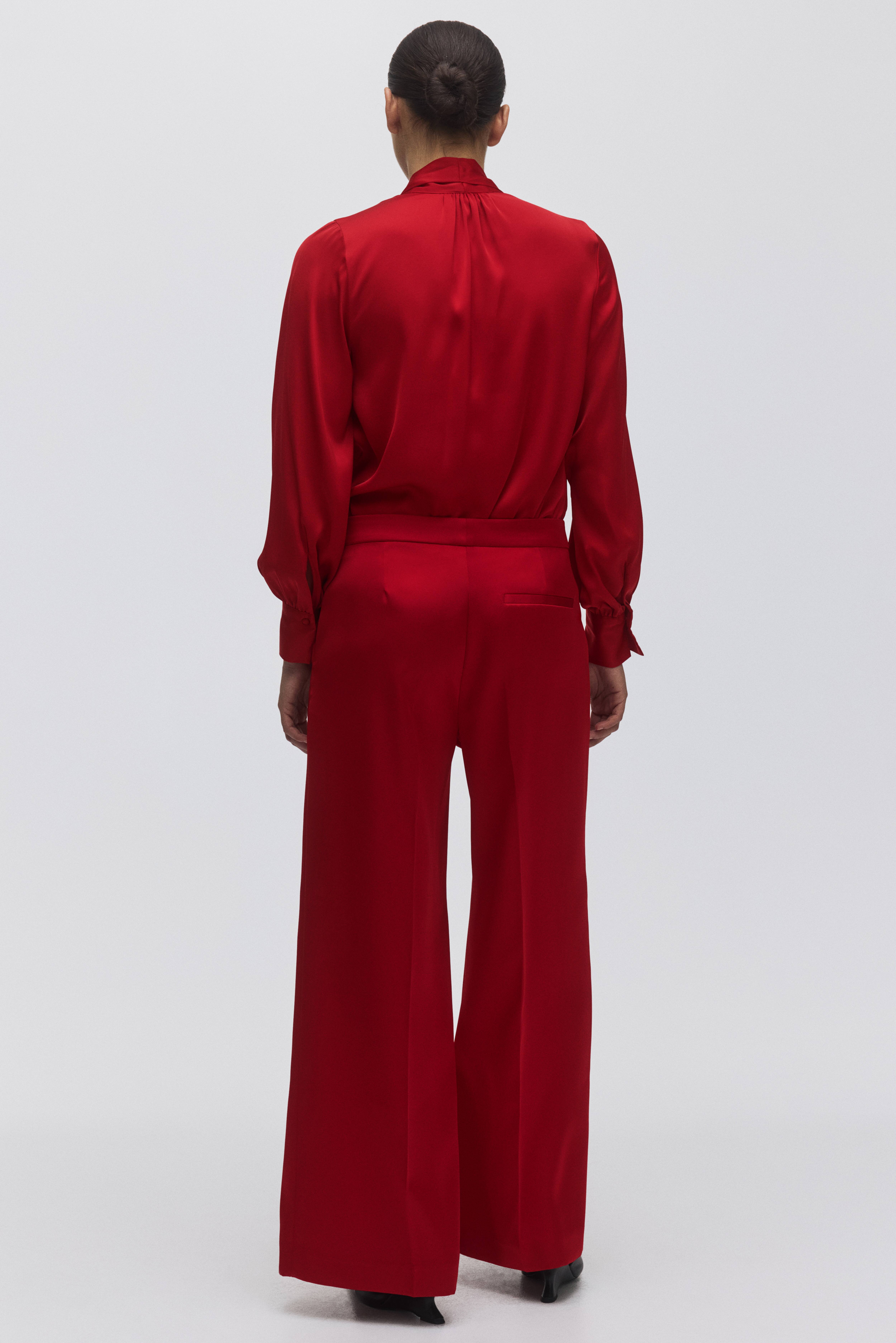 Heipeiwa Pantaloni Donna In Lino E Cotone - Vita Alta, Gamba Larga, Con Bottoni E Elastico Posteriore - Casual, Estivi, Per Ufficio E Spiaggia, Taglia S