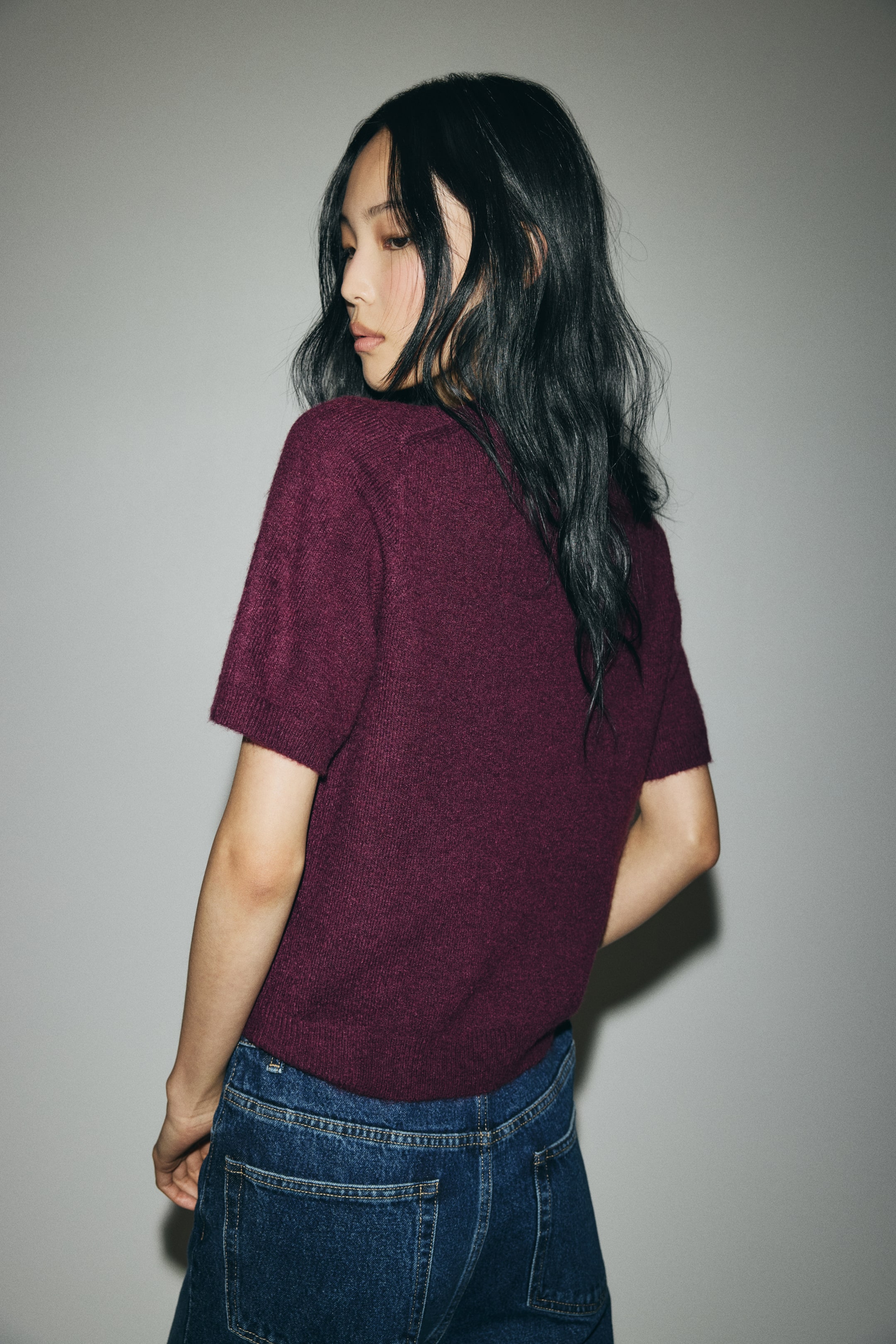 Größeres Bild anzeigen: Feinstrickpullover - Pflaumenlila - Ladies | H&M AT 1