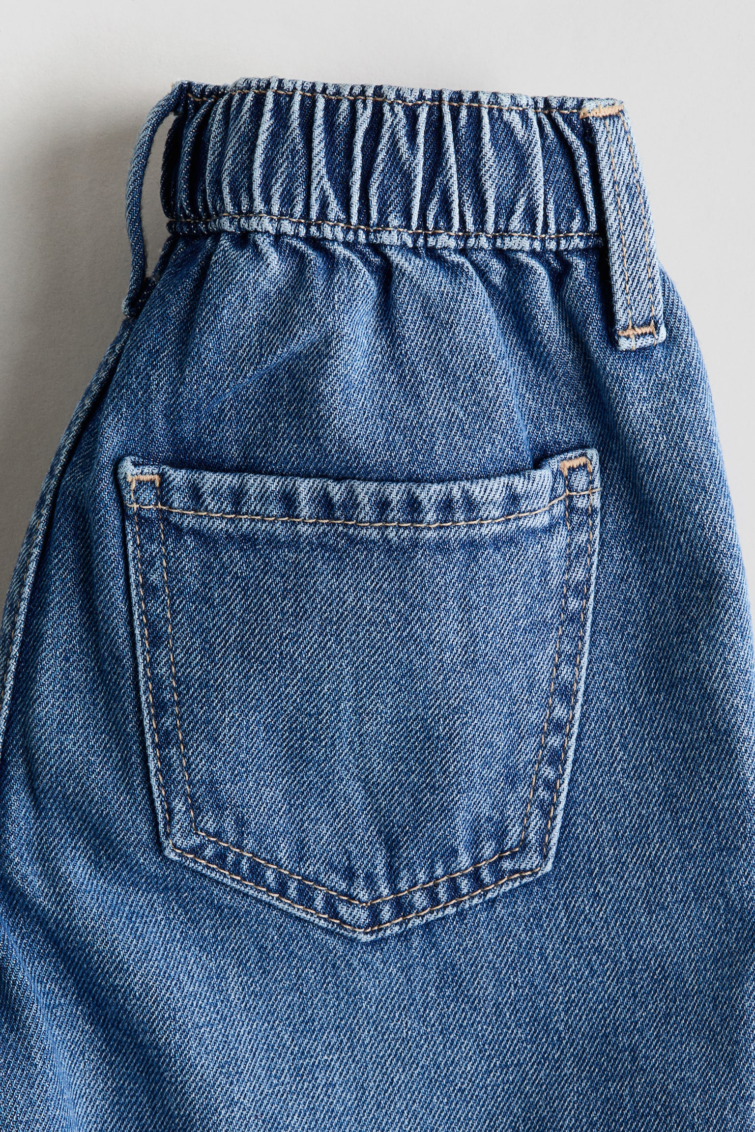 Детские комплекты H&M 2-Piece Bow-Detail Denim Set, цвет: Джинсовый синий — фото 9