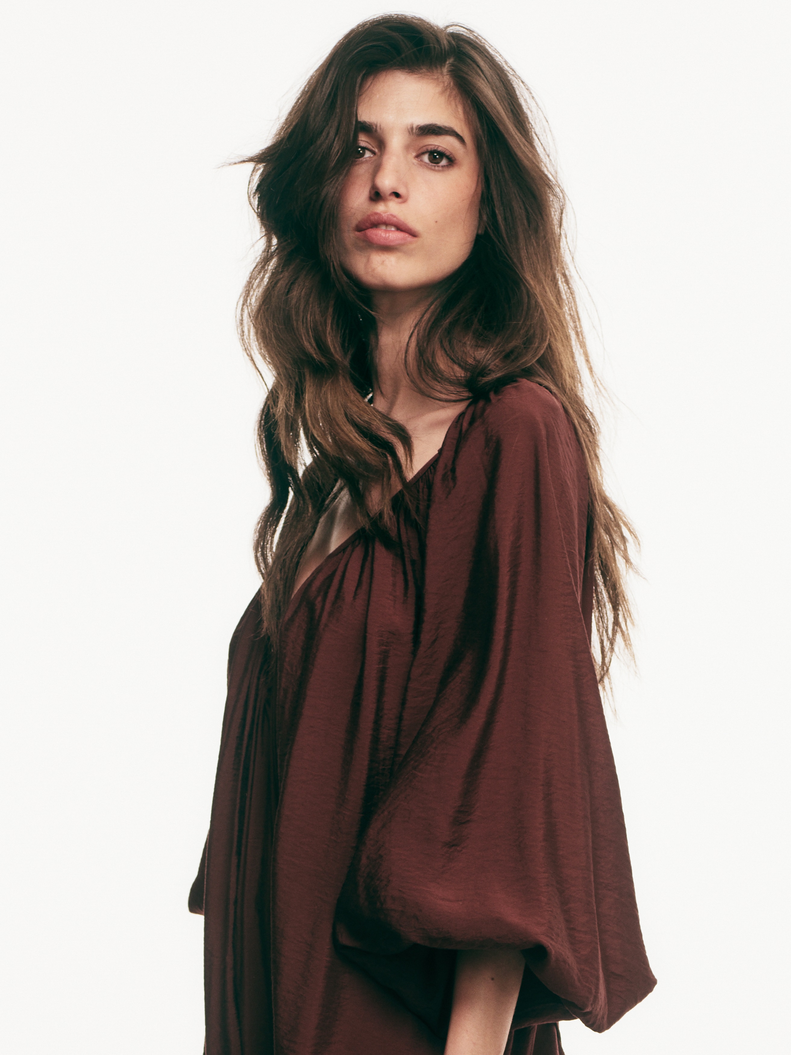 Ladies - Dark Brown Oversized Tunic Dress - Size: L - H&M