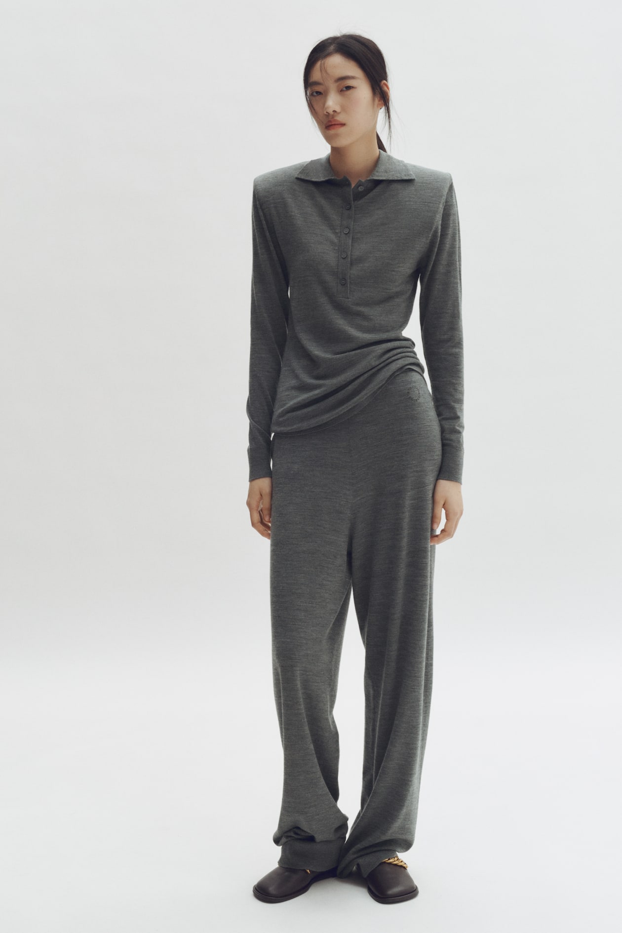 Wide-Leg Merino Wool Joggers - image 2