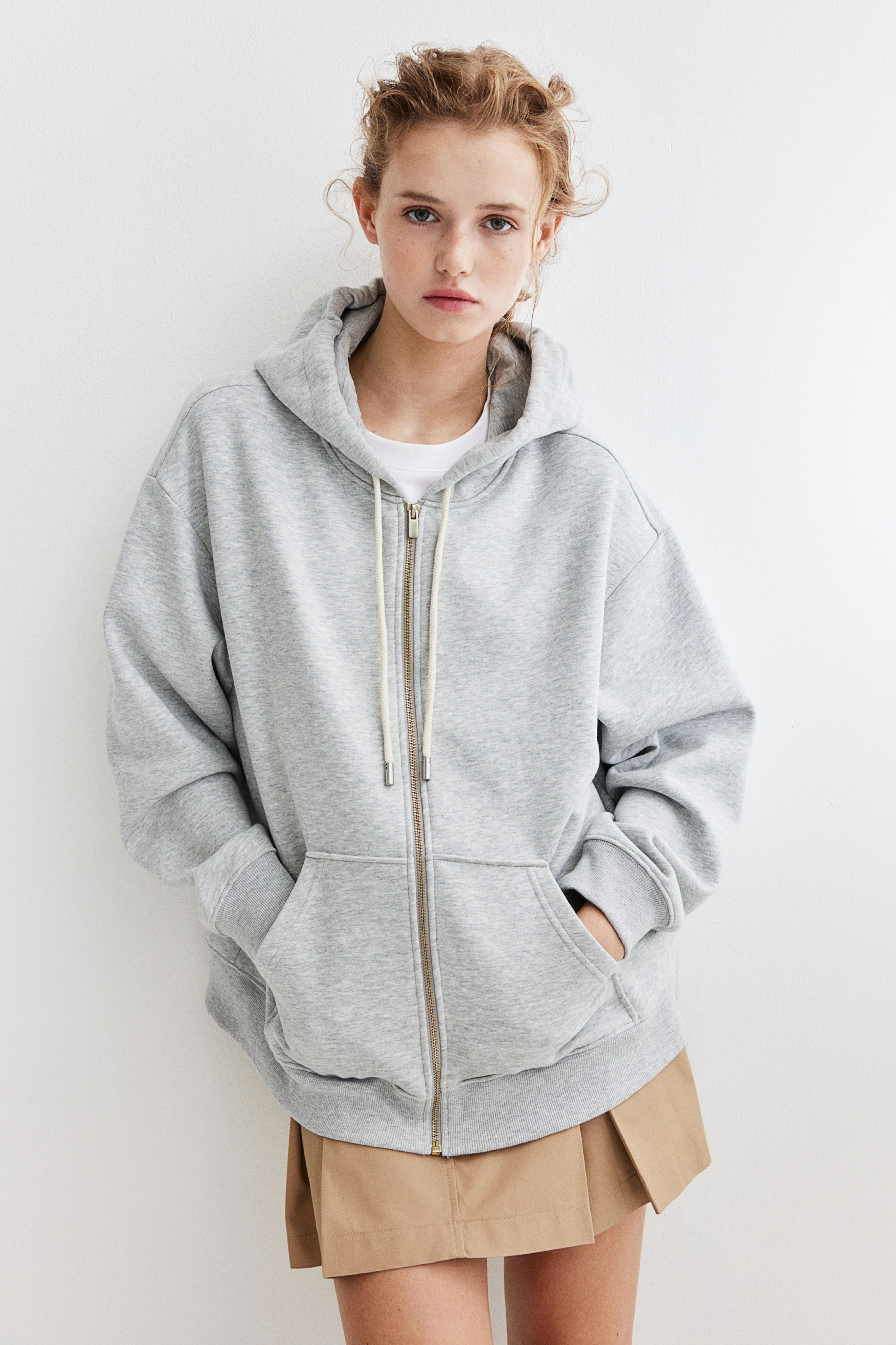 Plain grey hoodie womens online