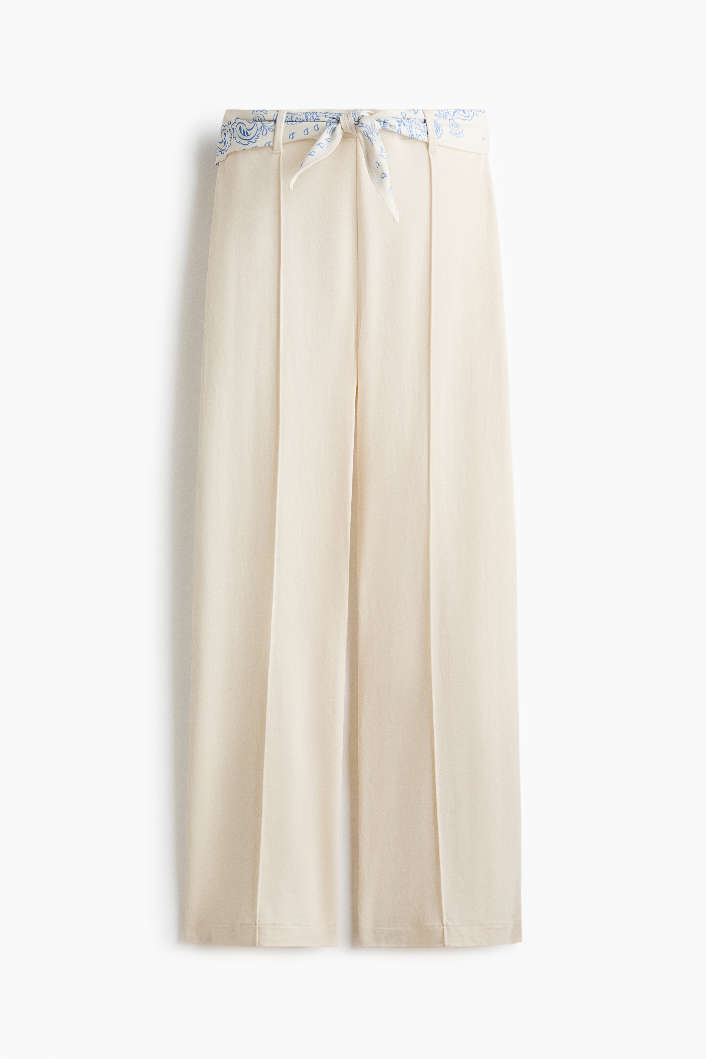 Pantalón con mascada - Crema